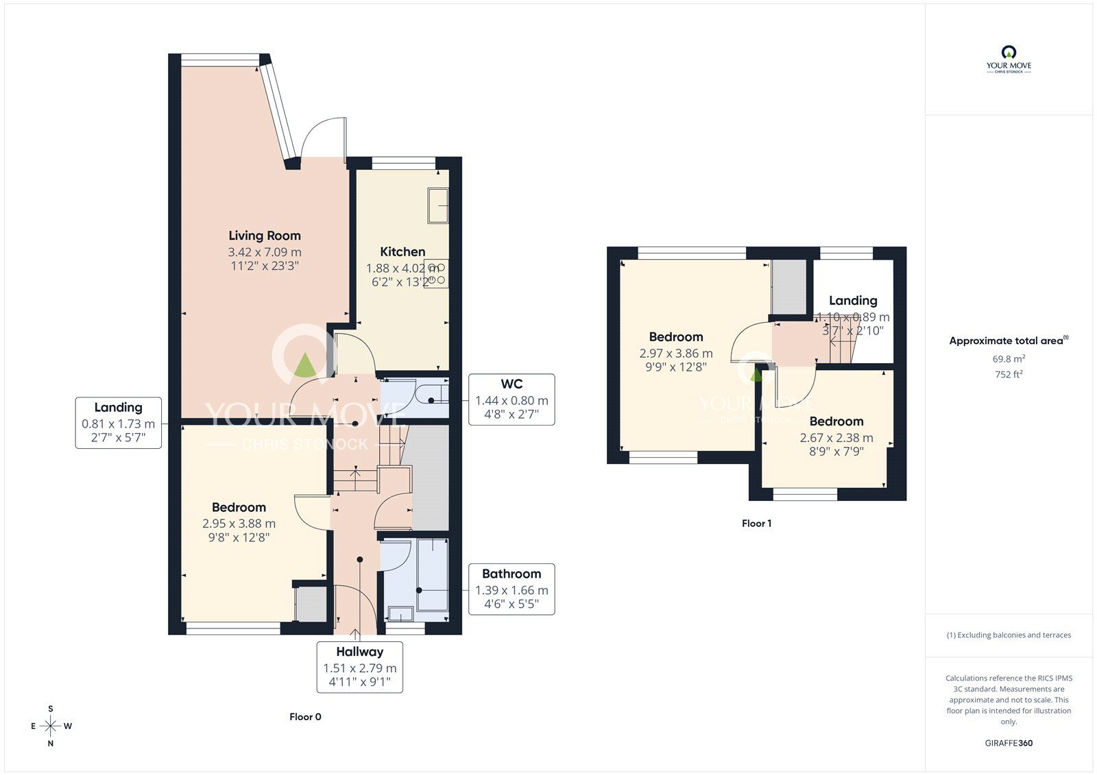 Floorplan of 3 bedroom Mid Terrace House for sale, Eastgarth, Tyne and Wear, NE5