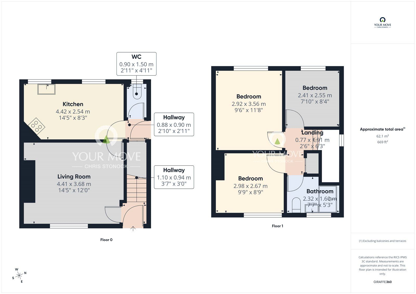 Floorplan of 3 bedroom Semi Detached House for sale, Northway, Newcastle upon Tyne, Tyne and Wear, NE15