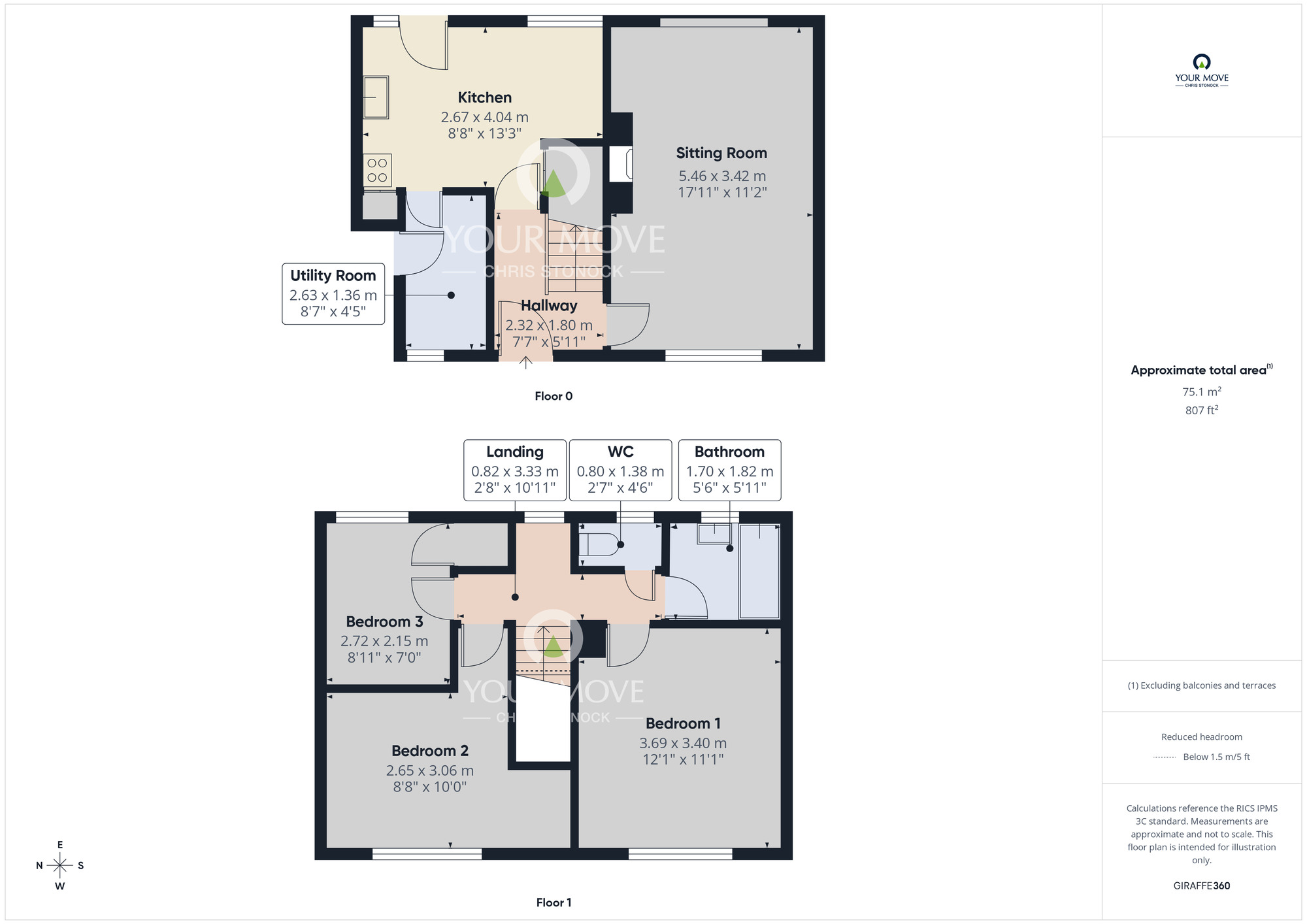 Floorplan of 3 bedroom Semi Detached House for sale, Apsley Crescent, Newcastle upon Tyne, Tyne and Wear, NE3