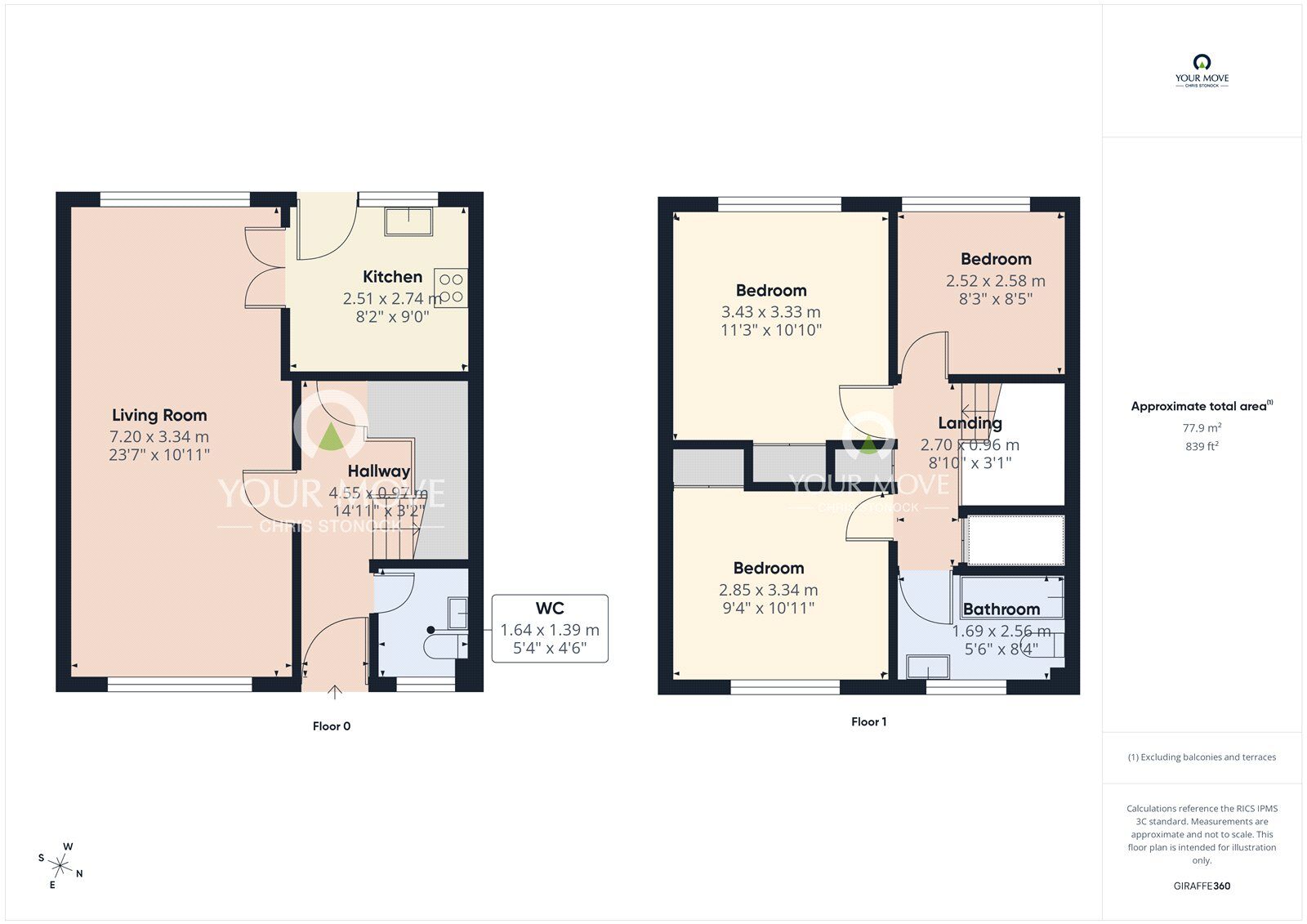 Floorplan of 3 bedroom End Terrace House for sale, Burnstones, Newcastle upon Tyne, Tyne and Wear, NE5