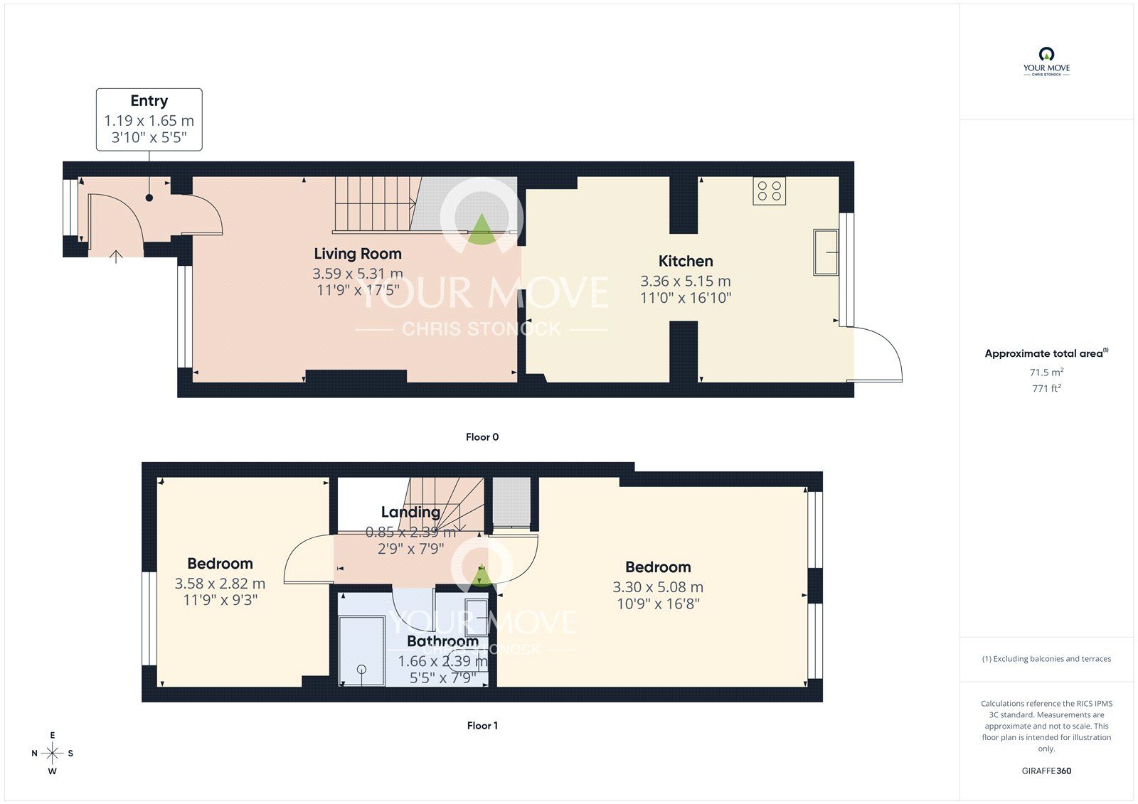 Floorplan of 2 bedroom End Terrace House for sale, Burnham Avenue, Newcastle upon Tyne, Tyne and Wear, NE15