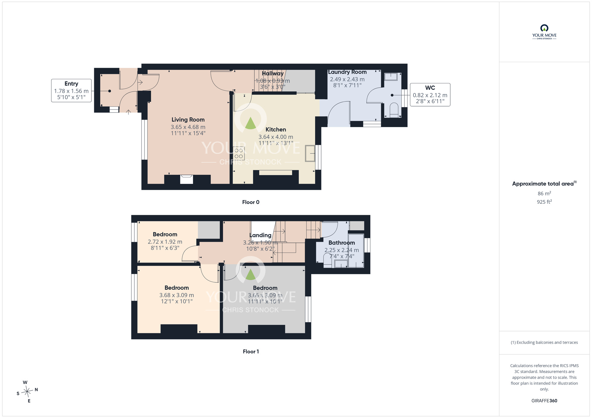 Floorplan of 3 bedroom Mid Terrace House for sale, Richmond Terrace, Newcastle upon Tyne, Tyne and Wear, NE15