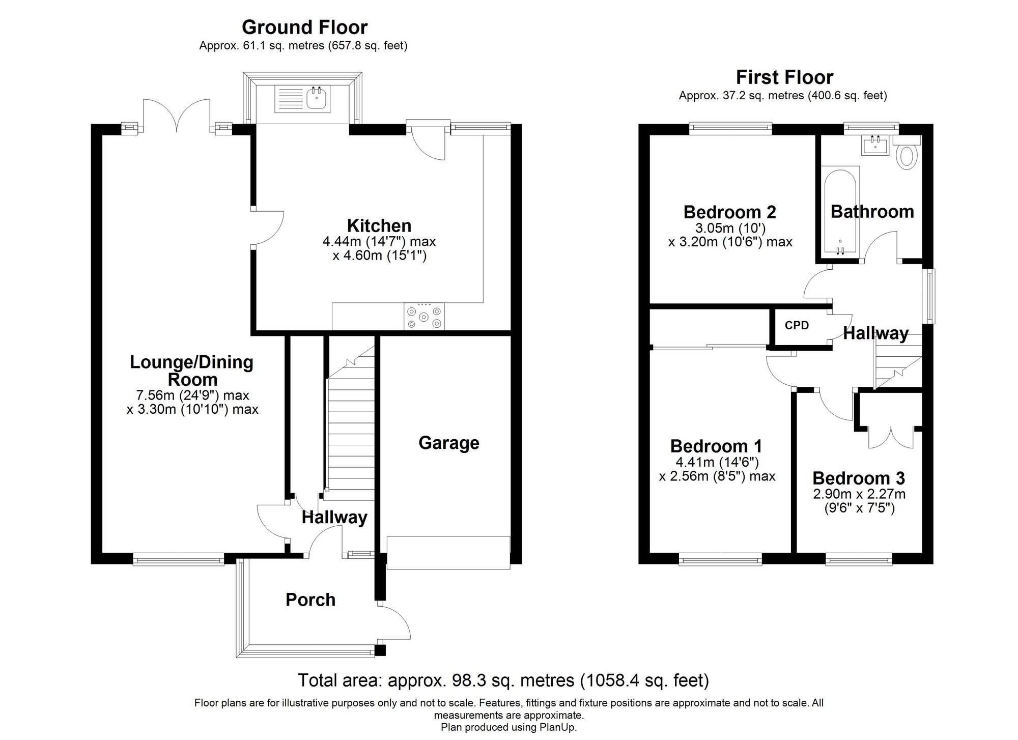 Floorplan of 3 bedroom Semi Detached House for sale, Glendale Close, Newcastle upon Tyne, Tyne and Wear, NE5