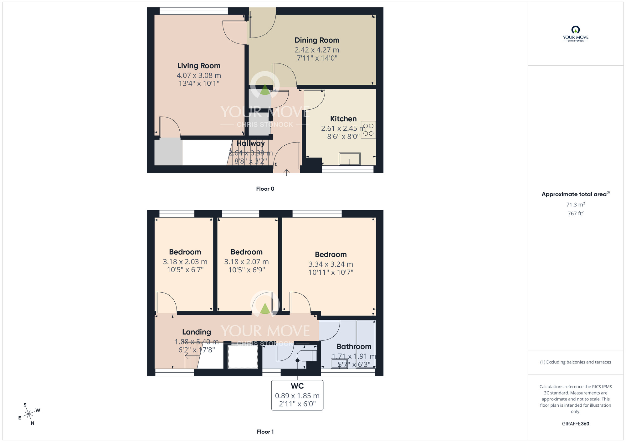 Floorplan of 3 bedroom End Terrace House for sale, Fourstones, Newcastle upon Tyne, Tyne and Wear, NE5