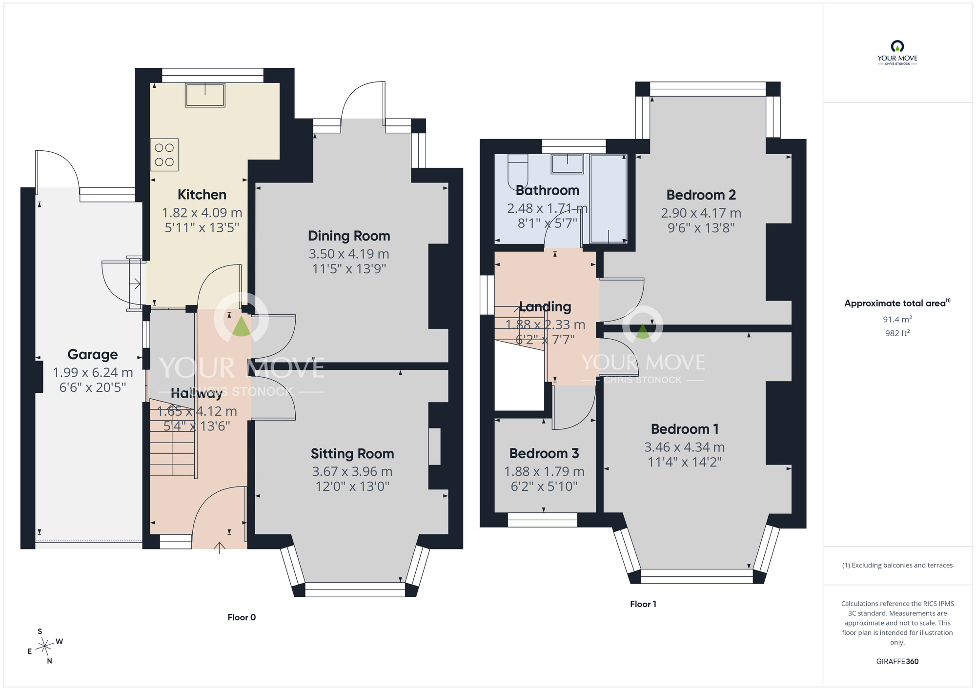 Floorplan of 3 bedroom Semi Detached House for sale, Western Avenue, West Denton, Tyne and Wear, NE5