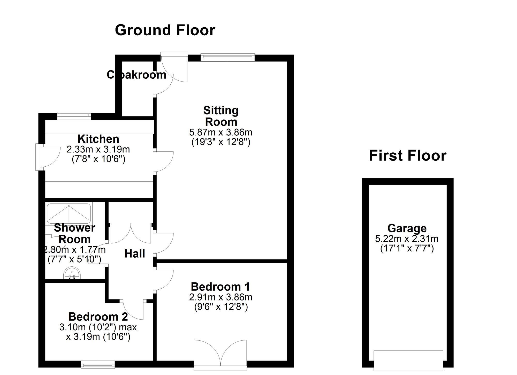 Floorplan of 2 bedroom Detached Bungalow for sale, Crofton Way, Newcastle upon Tyne, Tyne and Wear, NE15