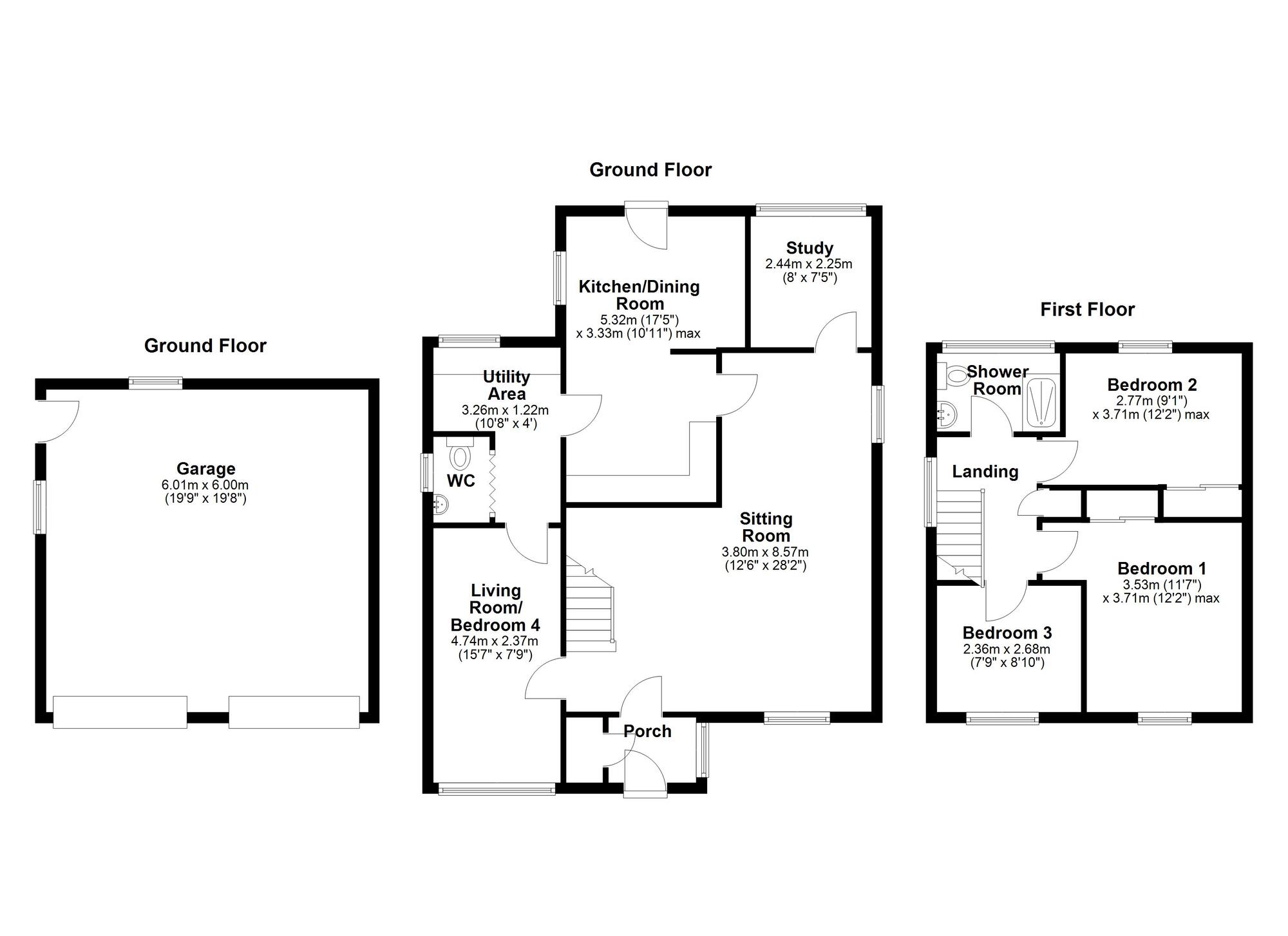 Floorplan of 4 bedroom Detached House for sale, Jonquil Close, Newcastle upon Tyne, Tyne and Wear, NE5