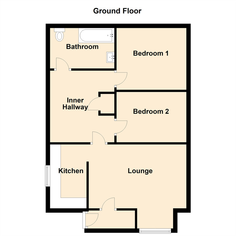 Floorplan of 2 bedroom Flat for sale, Kirkwood Drive, Newcastle upon Tyne, Tyne and Wear, NE3
