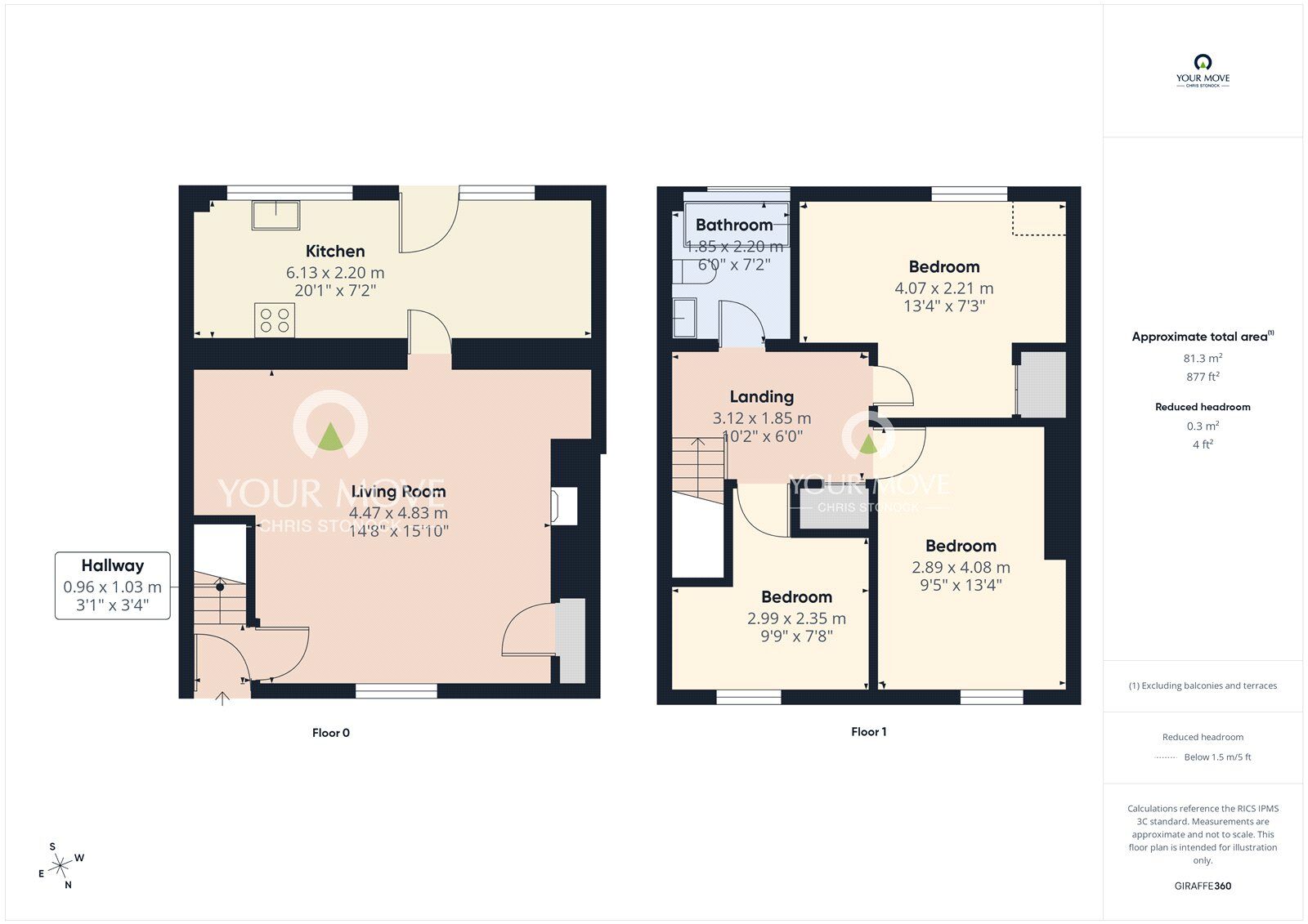 Floorplan of 3 bedroom Mid Terrace House for sale, Stephenson Terrace, Blucher, Tyne and Wear, NE15