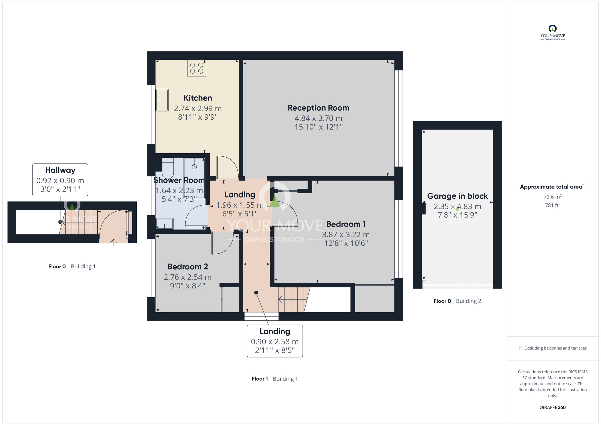 Floorplan of 2 bedroom Flat for sale, Gracefield Close, Newcastle upon Tyne, Tyne and Wear, NE5