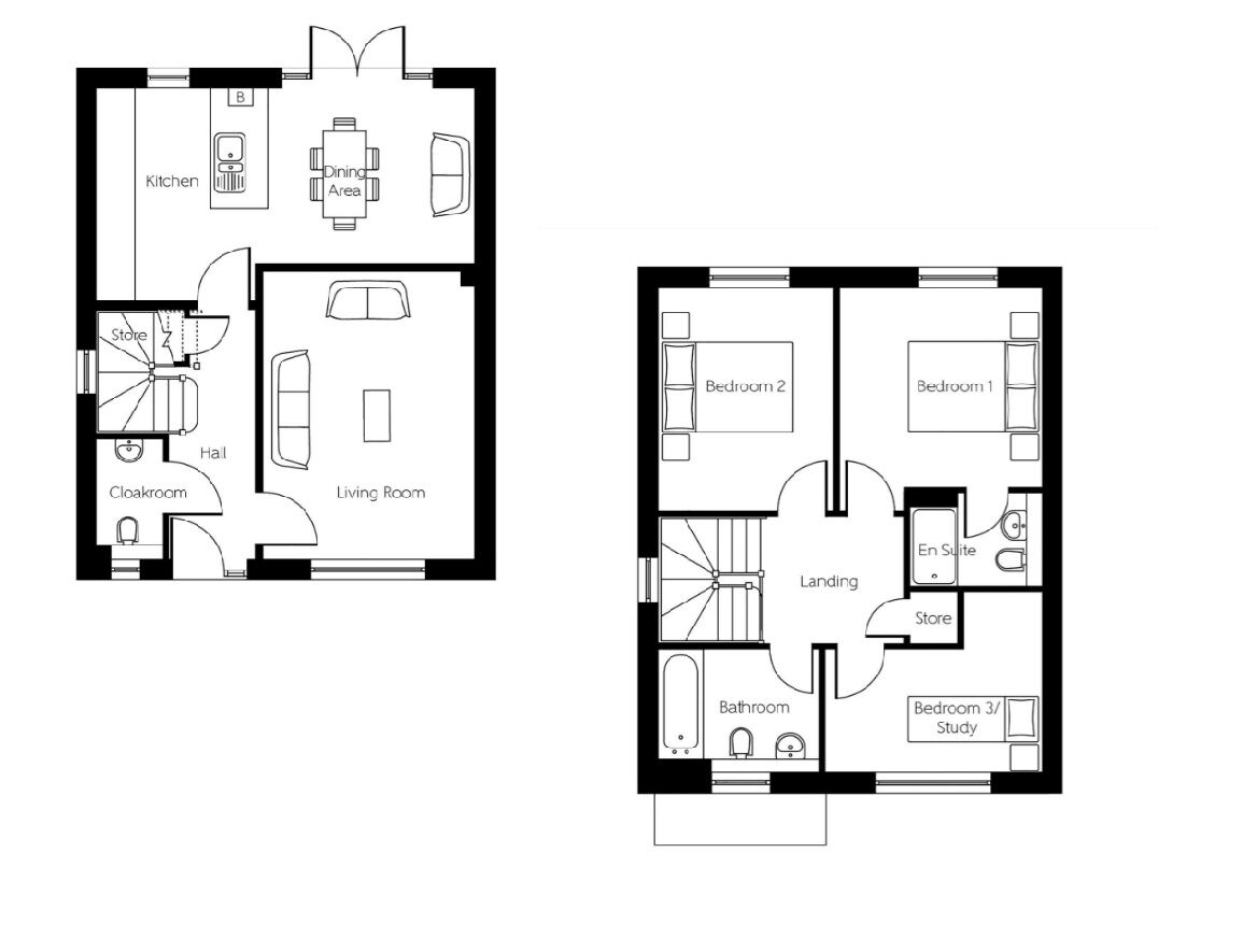 Floorplan of 3 bedroom Detached House for sale, Broadfield Meadows, Callerton, Tyne and Wear, NE5