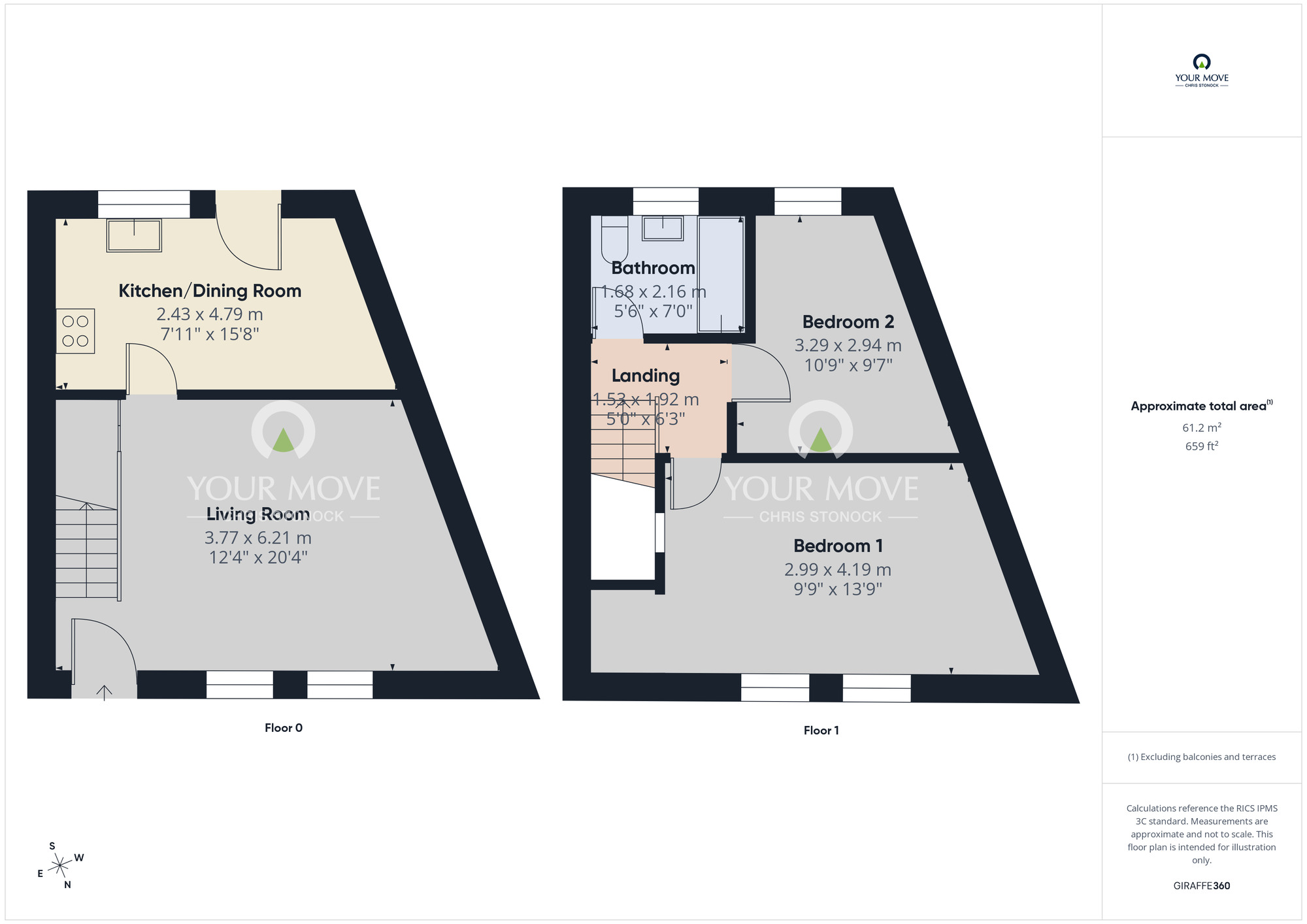 Floorplan of 2 bedroom Mid Terrace House for sale, Gladstone Street, Lemington, Tyne and Wear, NE15