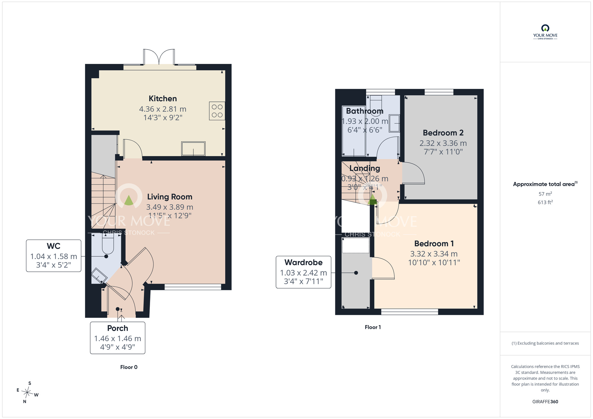 Floorplan of 2 bedroom Mid Terrace House for sale, Firfield Road, Newcastle upon Tyne, Tyne and Wear, NE5
