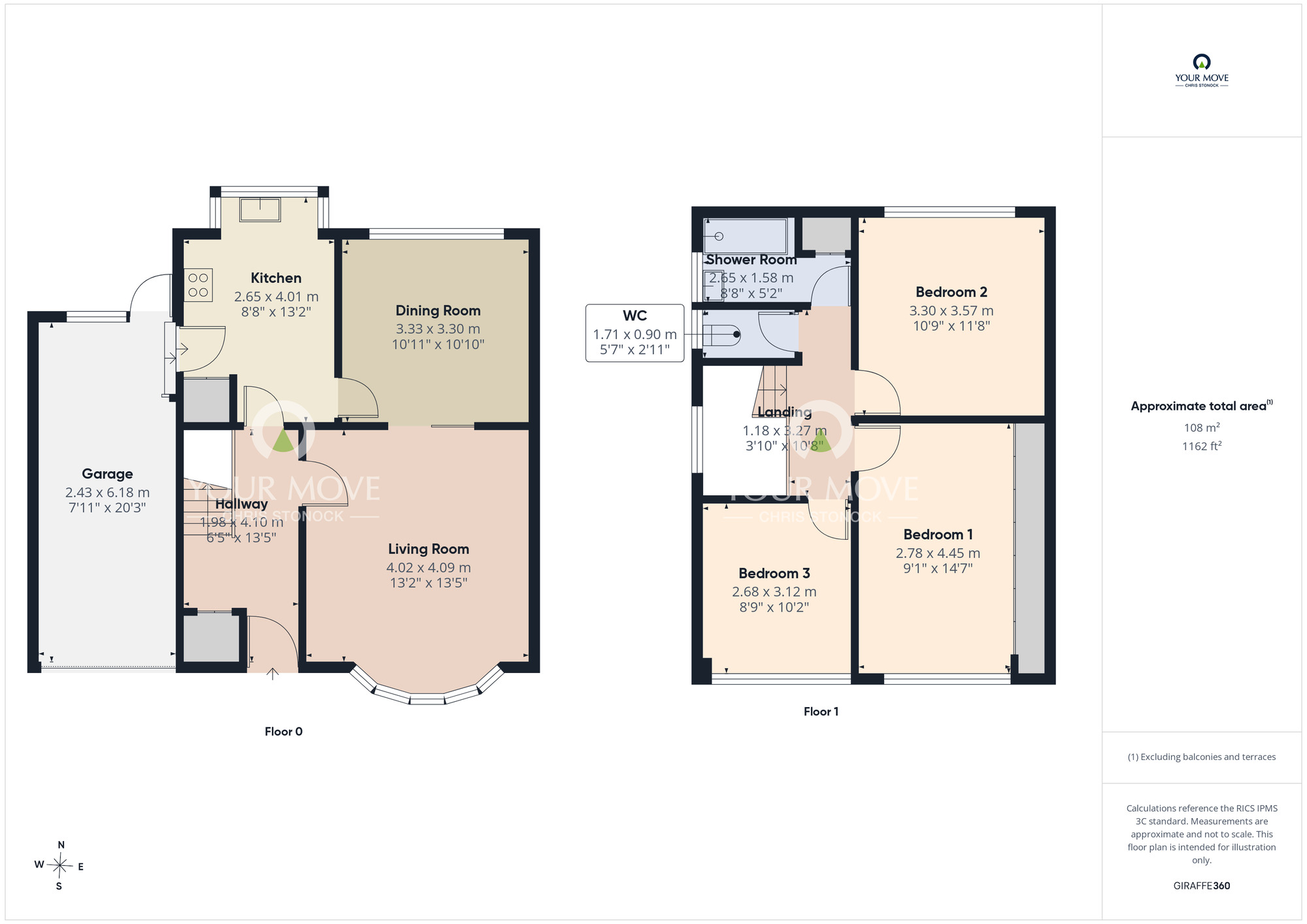 Floorplan of 3 bedroom Semi Detached House for sale, Bracknell Gardens, Newcastle upon Tyne, Tyne and Wear, NE5