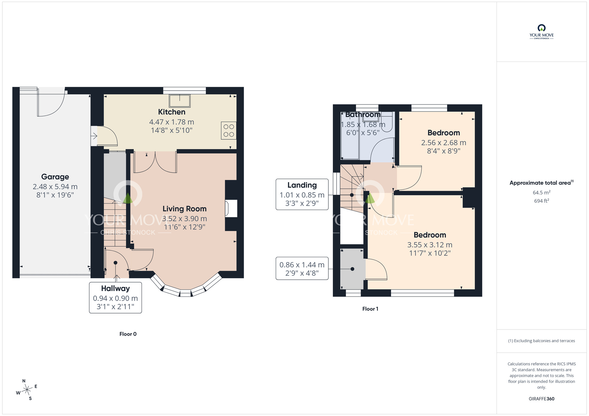 Floorplan of 2 bedroom Semi Detached House for sale, West Vallum, Newcastle upon Tyne, Tyne and Wear, NE15