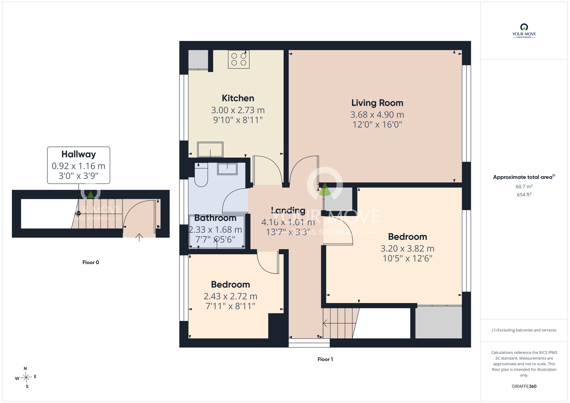 Floorplan of 2 bedroom Flat for sale, Westgarth, Newcastle upon Tyne, Tyne and Wear, NE5