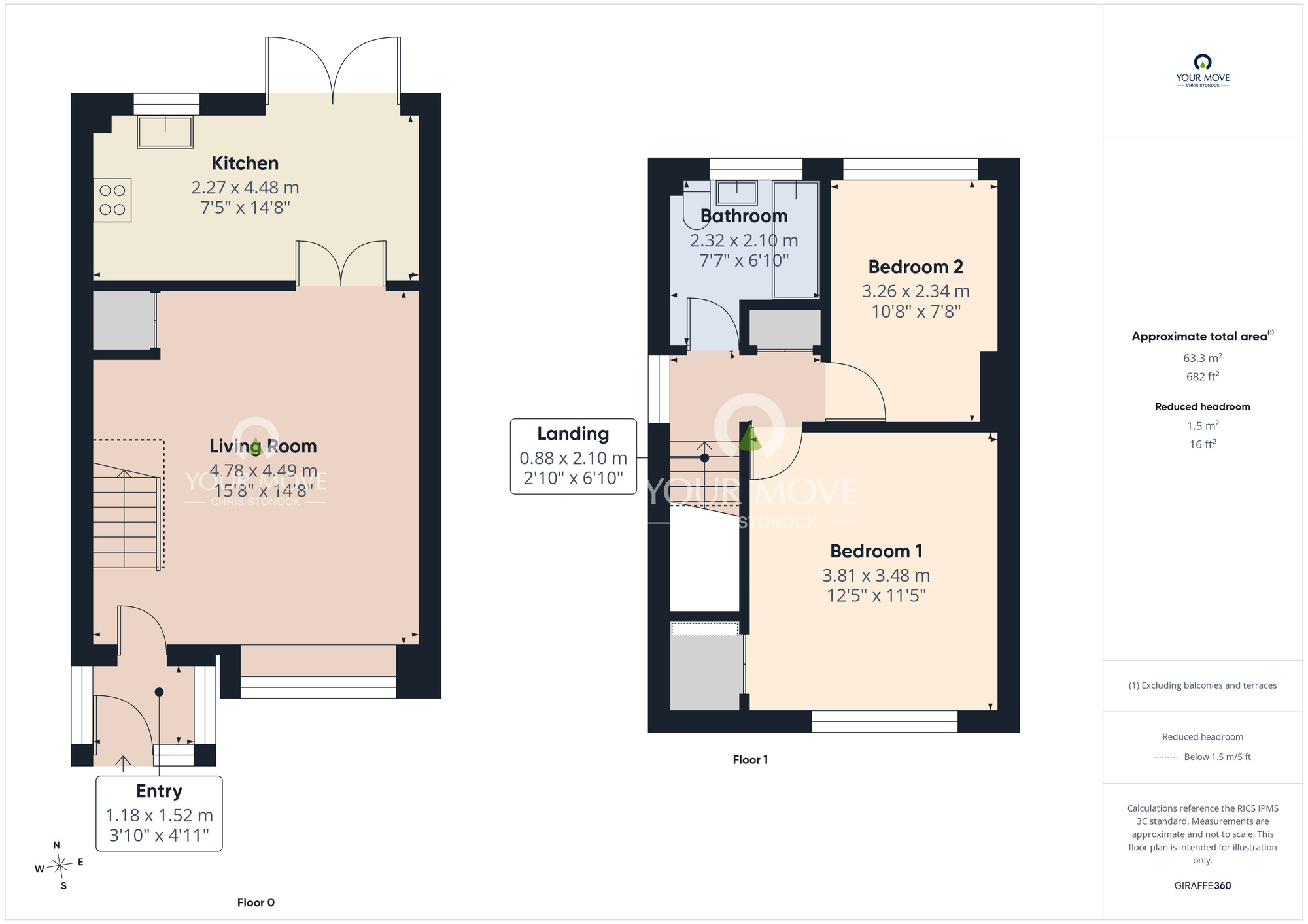 Floorplan of 2 bedroom End Terrace House for sale, Lilac Close, Newcastle upon Tyne, Tyne and Wear, NE5