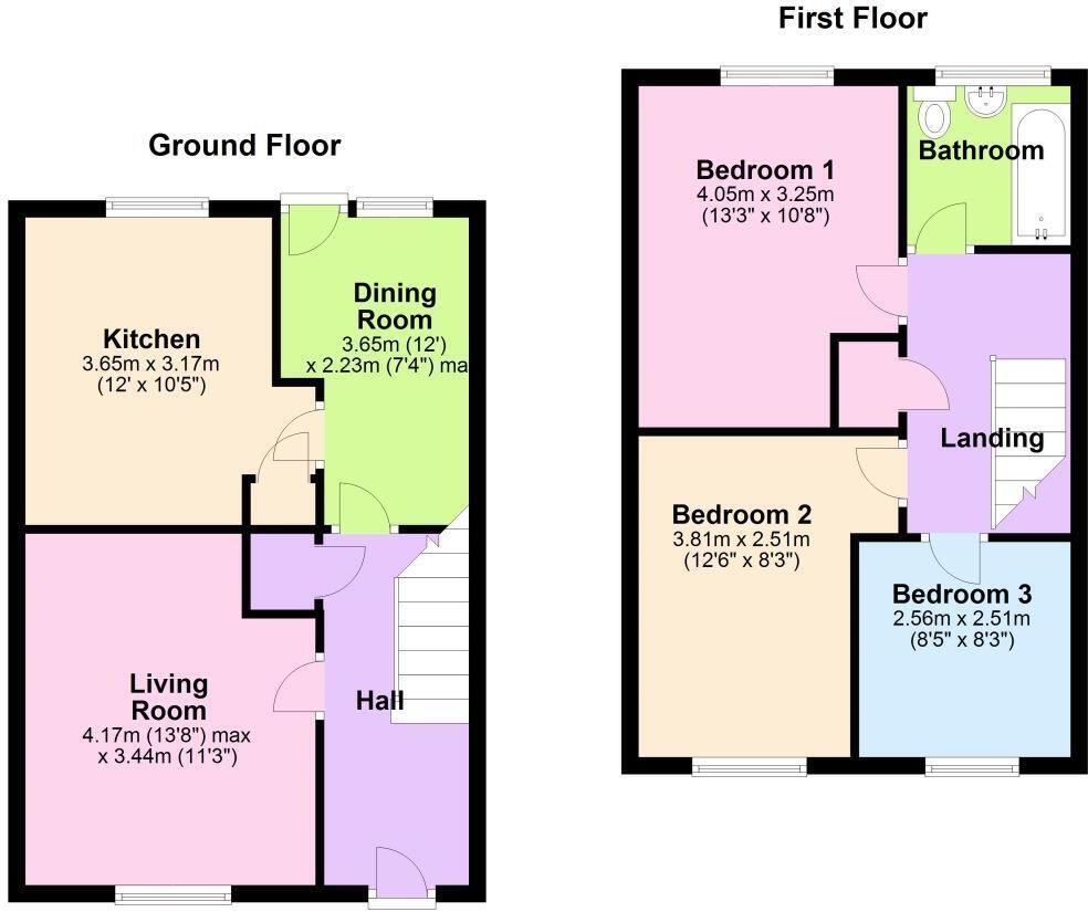 Floorplan of 3 bedroom Mid Terrace House for sale, Hartside, Newcastle upon Tyne, Tyne and Wear, NE15