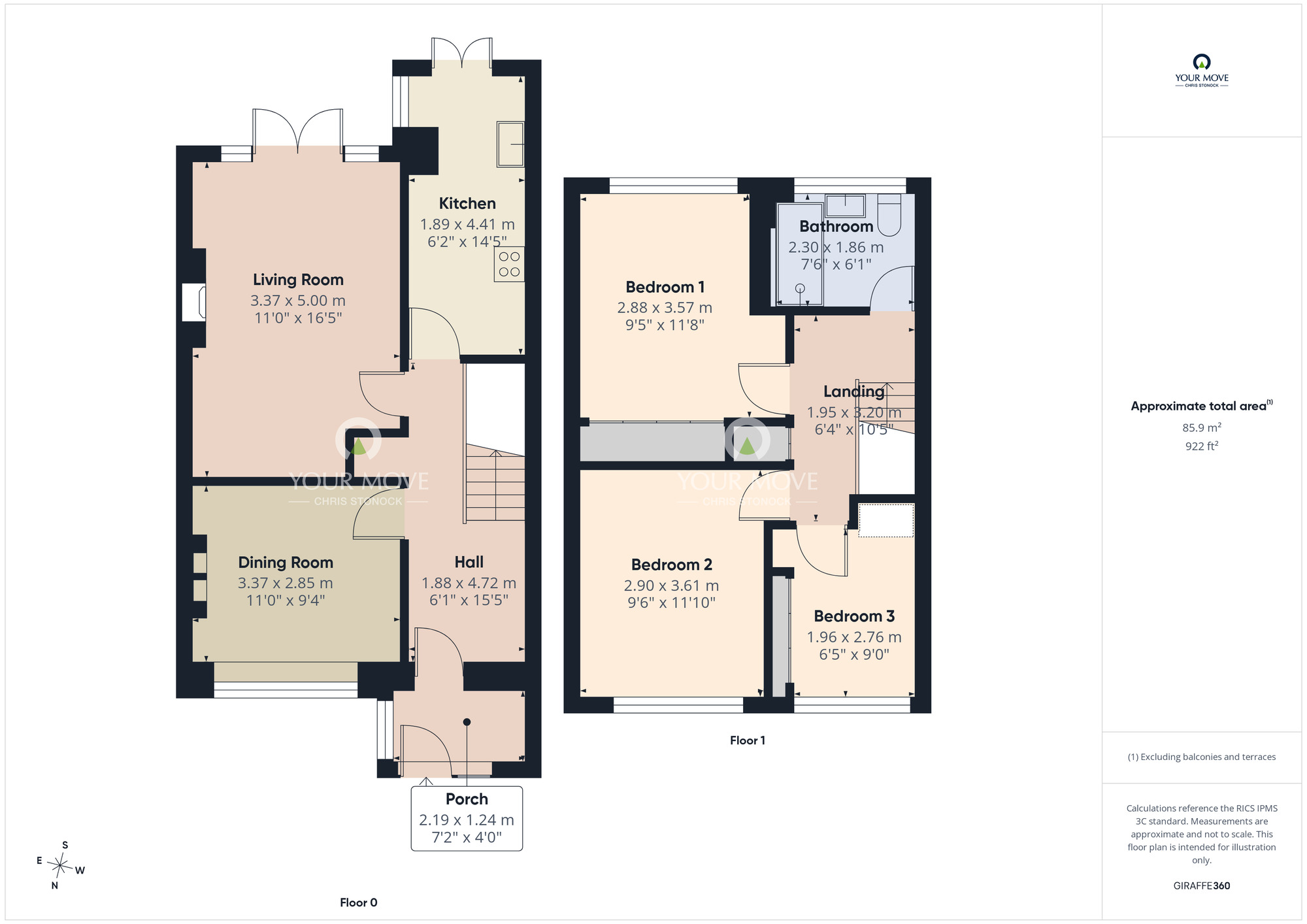 Floorplan of 3 bedroom Mid Terrace House for sale, Lowbiggin, Newcastle upon Tyne, Tyne and Wear, NE5