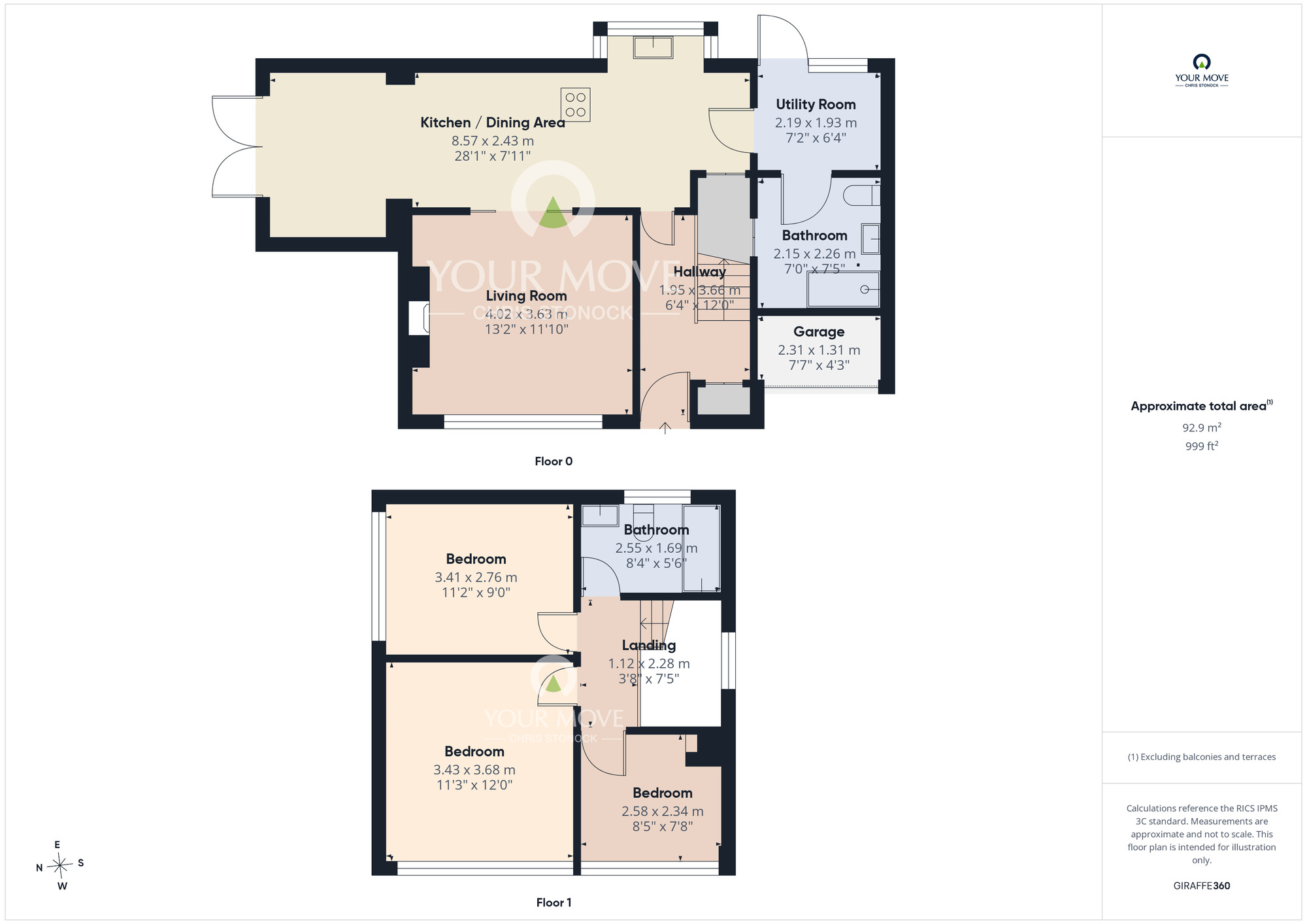 Floorplan of 3 bedroom Semi Detached House for sale, Chapel House Drive, Newcastle upon Tyne, Tyne and Wear, NE5