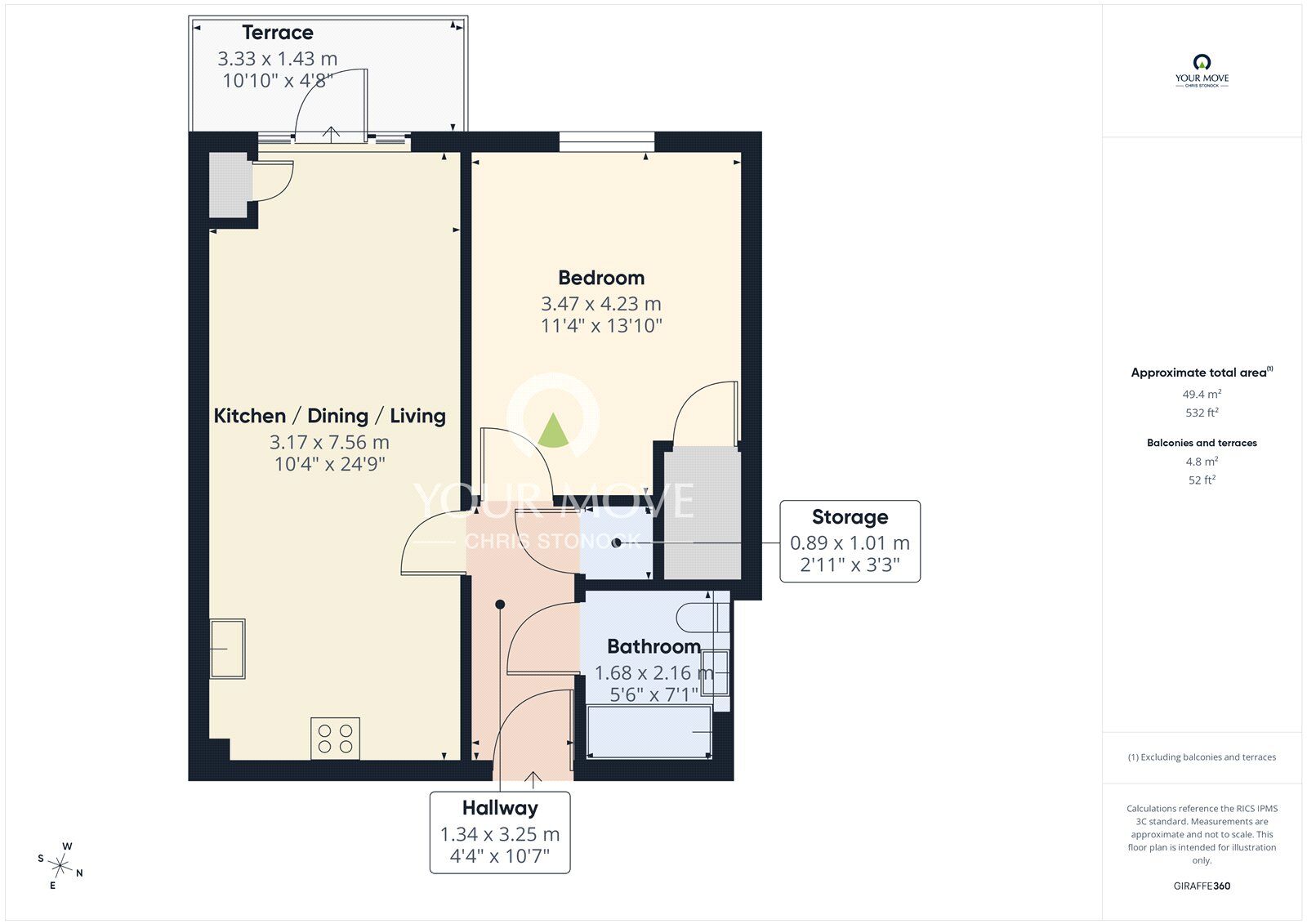 Floorplan of 1 bedroom Flat for sale, Partridge Close, Newcastle upon Tyne, Tyne and Wear, NE15