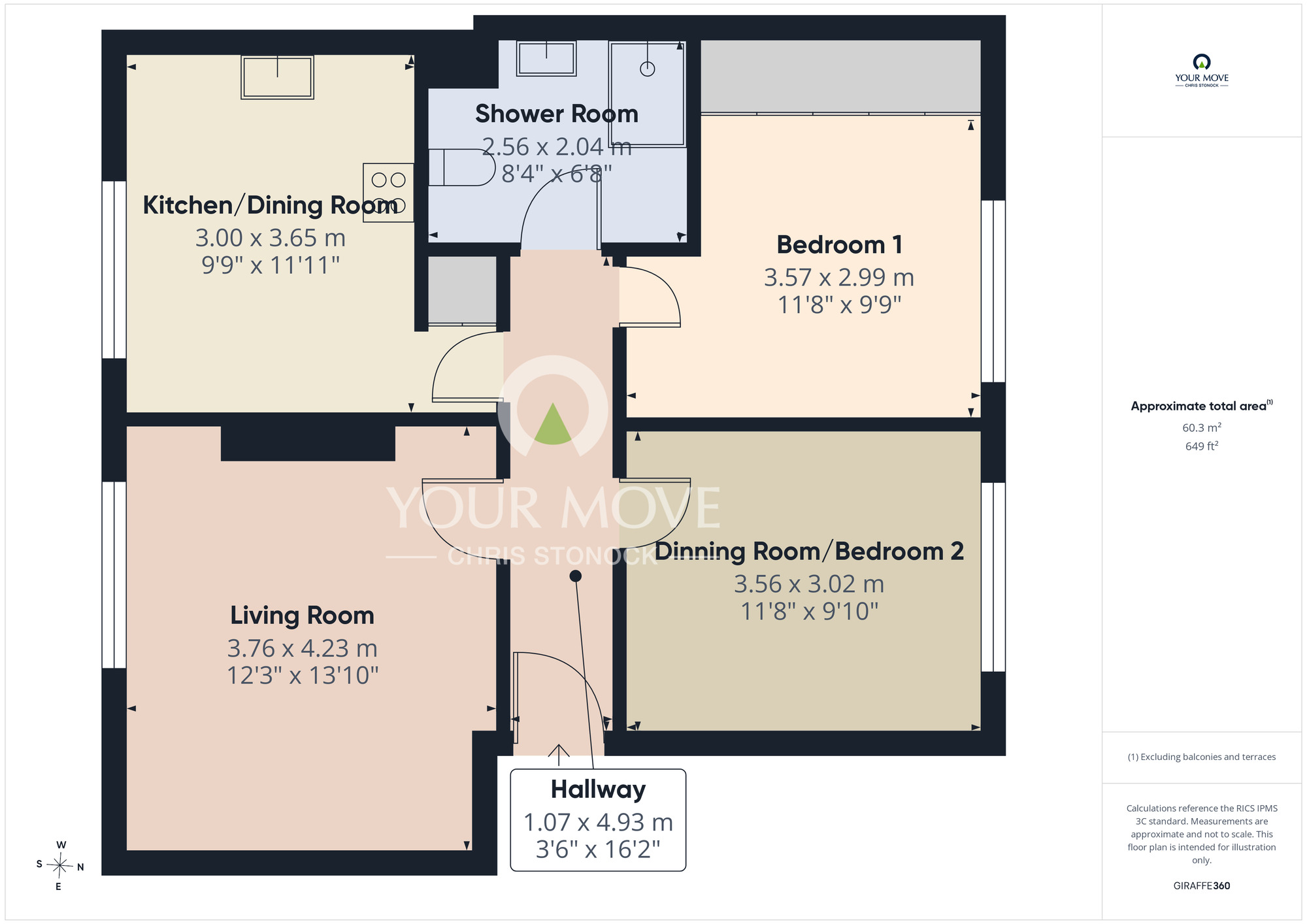 Floorplan of 2 bedroom Flat for sale, Holeyn Road, Newcastle upon Tyne, Tyne and Wear, NE15