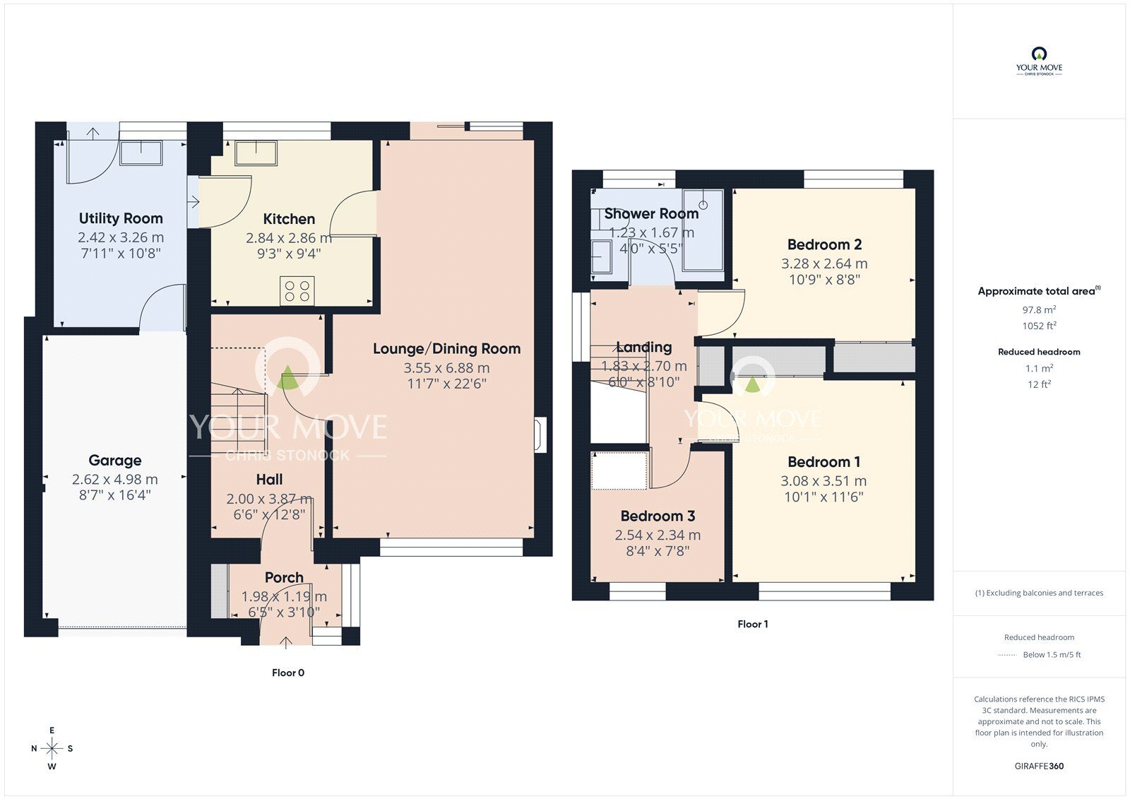 Floorplan of 3 bedroom Detached House for sale, Madeira Close, Newcastle upon Tyne, Tyne and Wear, NE5