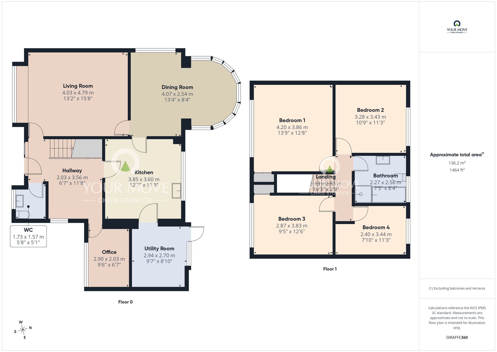 Floorplan of 4 bedroom Detached House for sale, The Chesters, Newcastle upon Tyne, Tyne and Wear, NE5