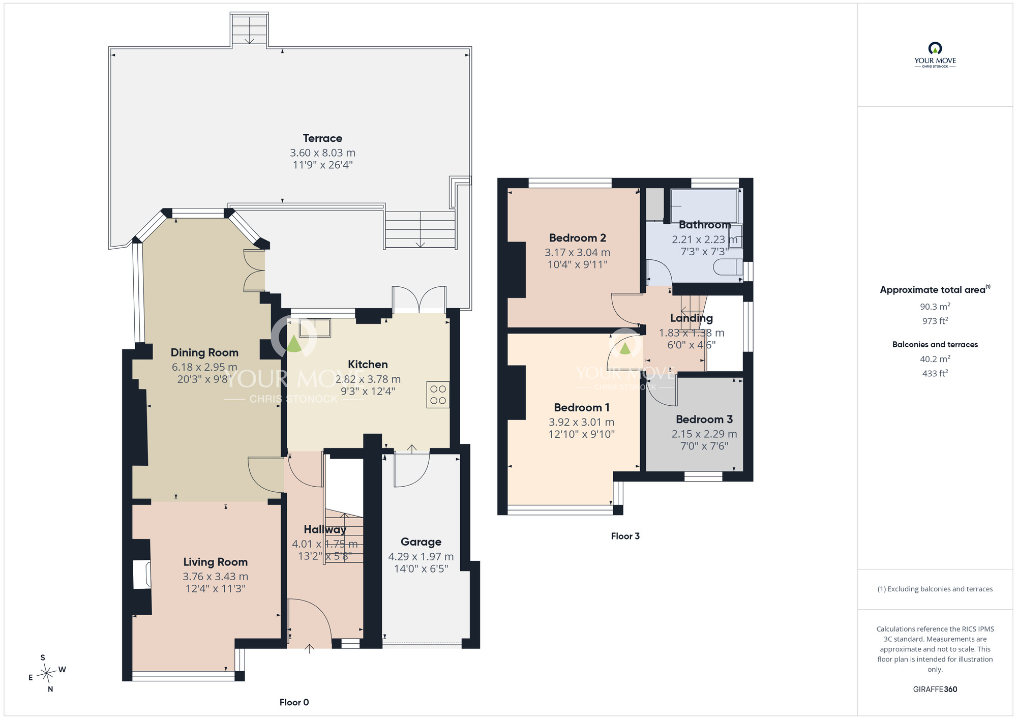 Floorplan of 3 bedroom Semi Detached House for sale, Western Avenue, West Denton, Tyne and Wear, NE5