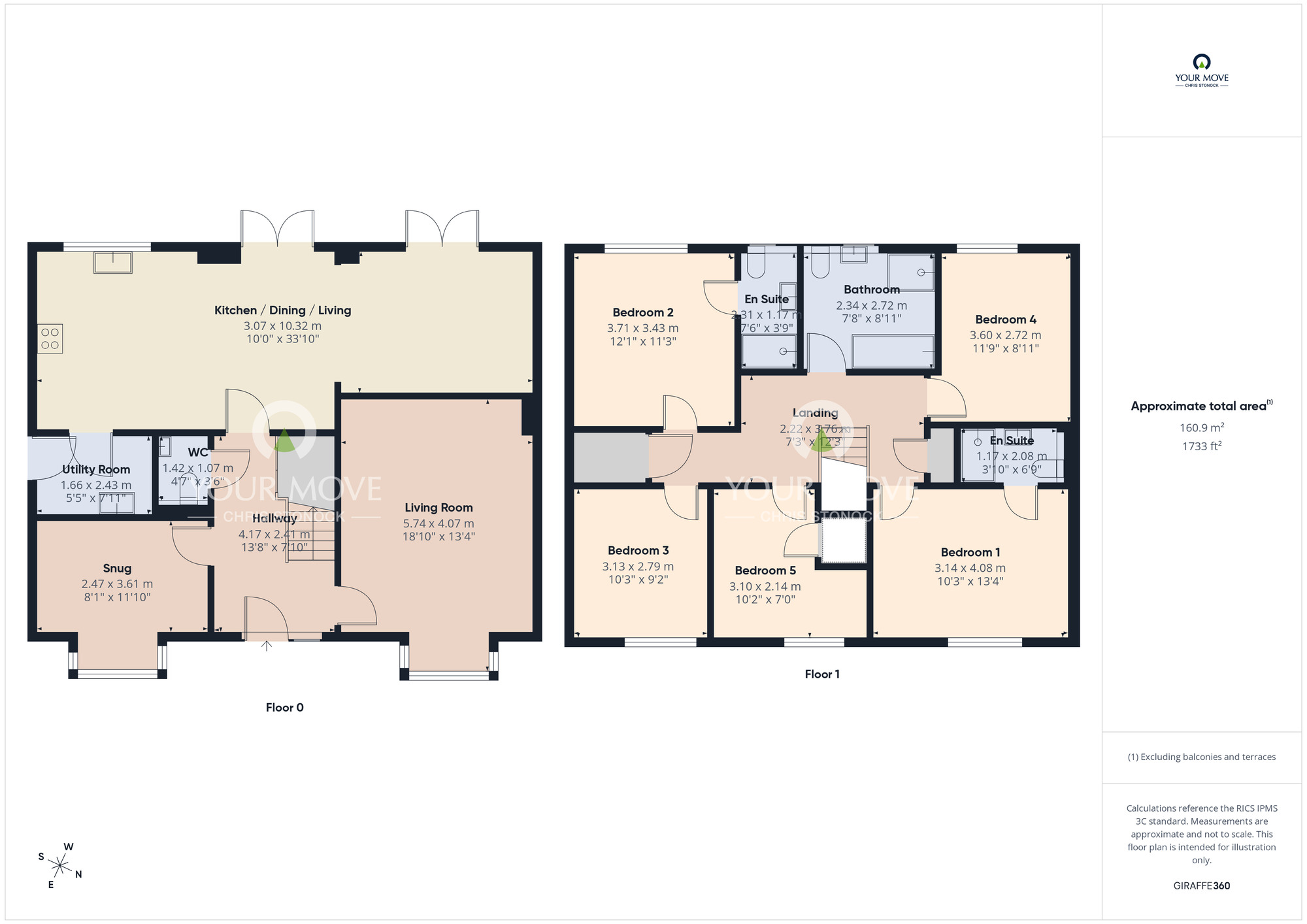 Floorplan of 5 bedroom Detached House for sale, Ruby Place, Newcastle upon Tyne, Tyne and Wear, NE5
