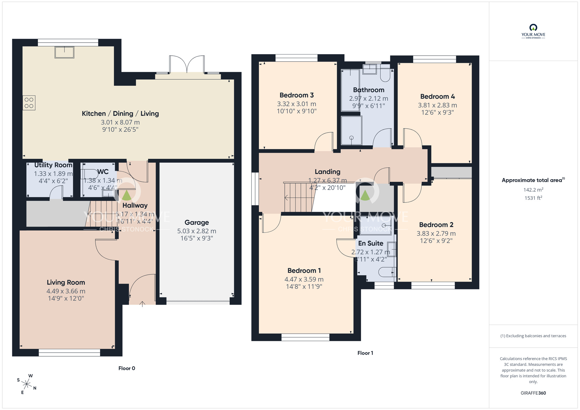 Floorplan of 4 bedroom Detached House for sale, Ruby Place, Newcastle upon Tyne, Tyne and Wear, NE5