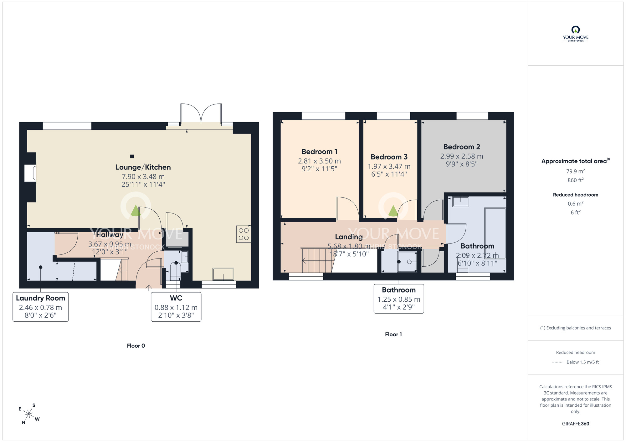 Floorplan of 3 bedroom Link Detached House for sale, Cornhill, Newcastle upon Tyne, Tyne and Wear, NE5
