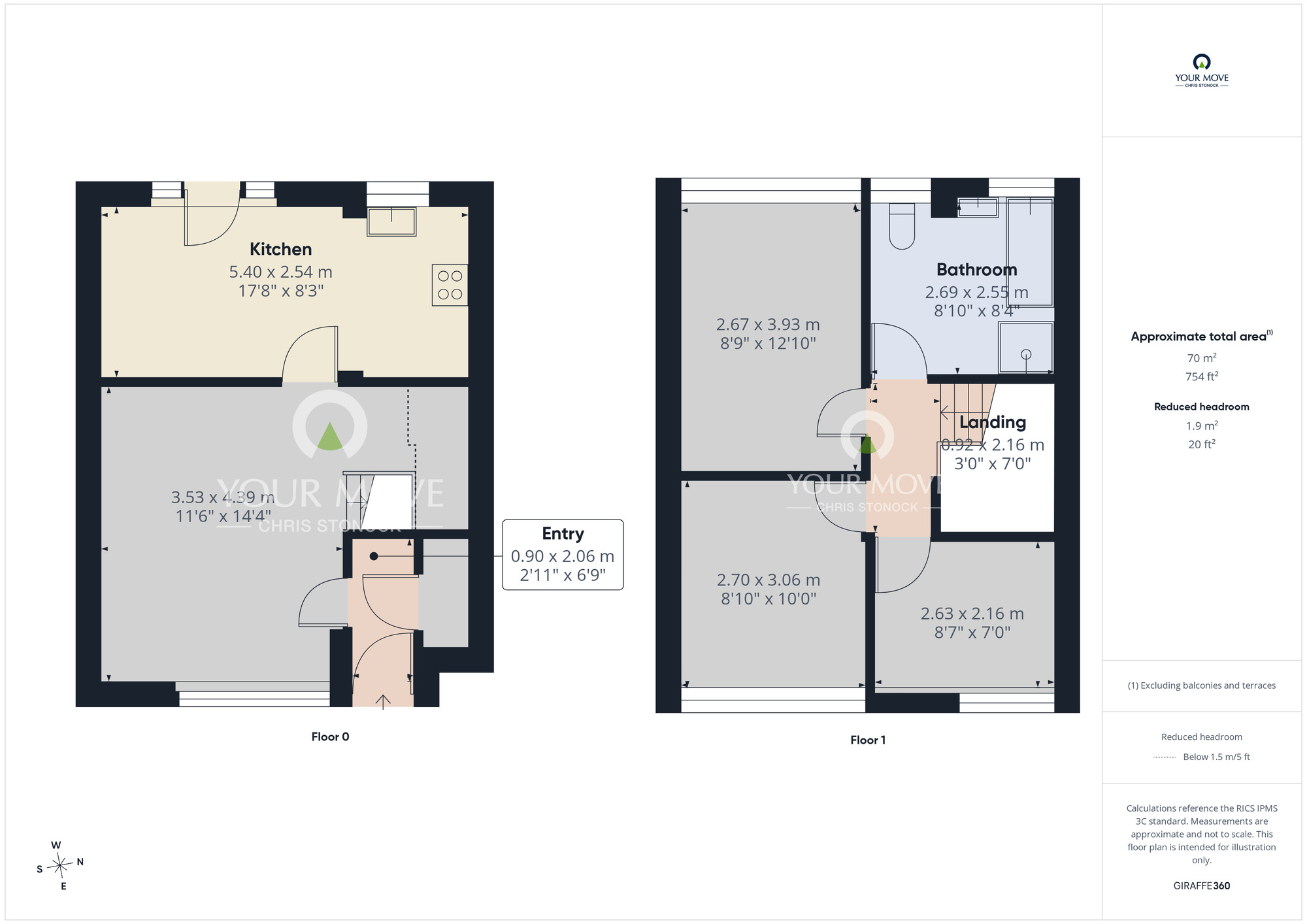 Floorplan of 3 bedroom Semi Detached House to rent, Stockley Road, Washington, Tyne And Wear, NE38