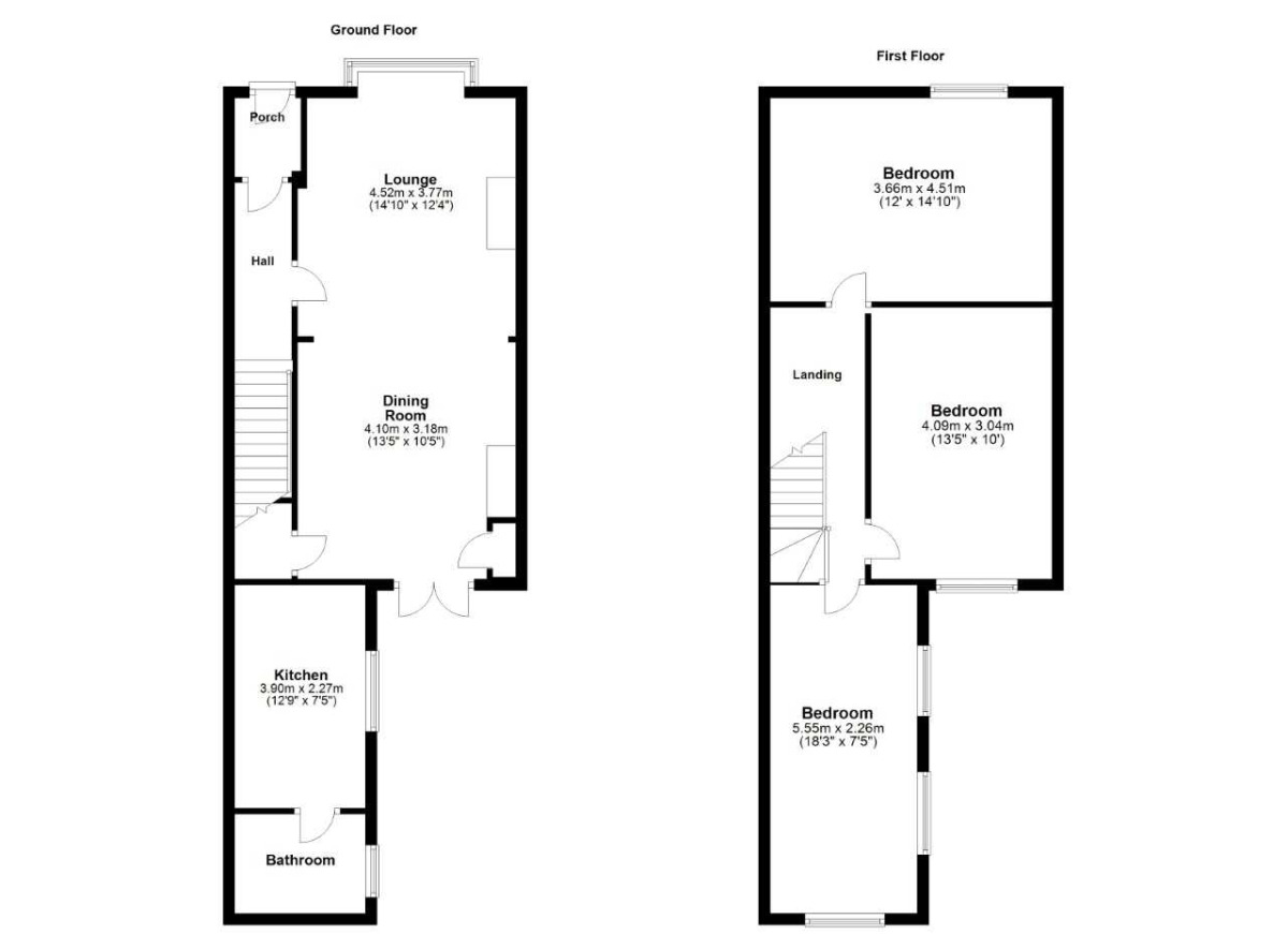 Floorplan of 3 bedroom Mid Terrace House to rent, Nelson Street, Columbia, Tyne And Wear, NE38