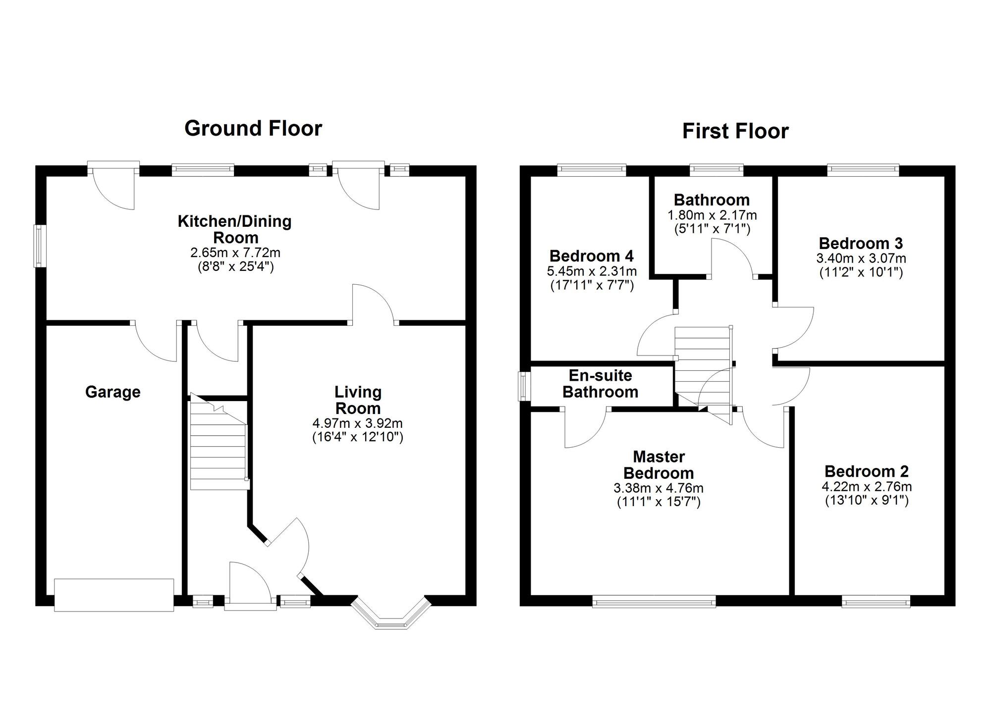 Floorplan of 4 bedroom Detached House for sale, Freesia Grange, Washington, Tyne and Wear, NE38
