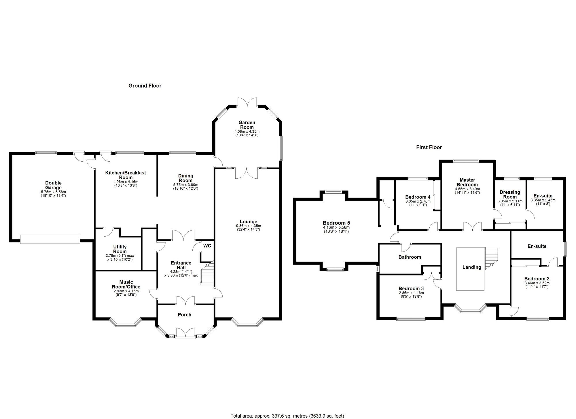 Floorplan of 5 bedroom Detached House for sale, St. Pauls Drive, Mount Pleasant, Houghton Le Spring, DH4