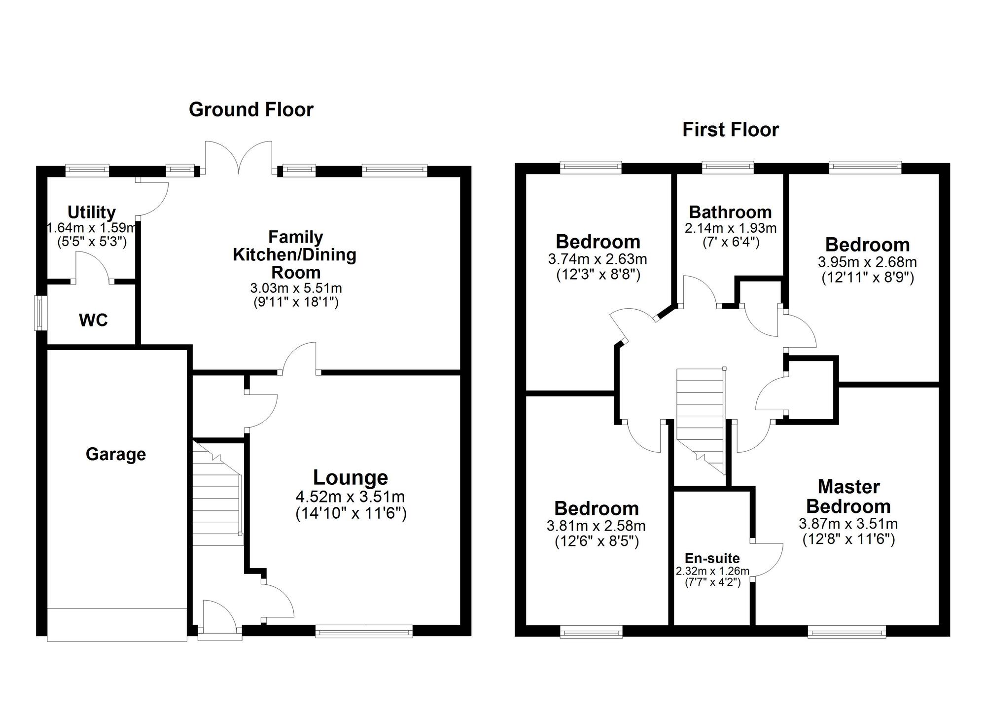 Floorplan of 4 bedroom Detached House for sale, William Forster Close, Teal Park Farm, Washington, NE38