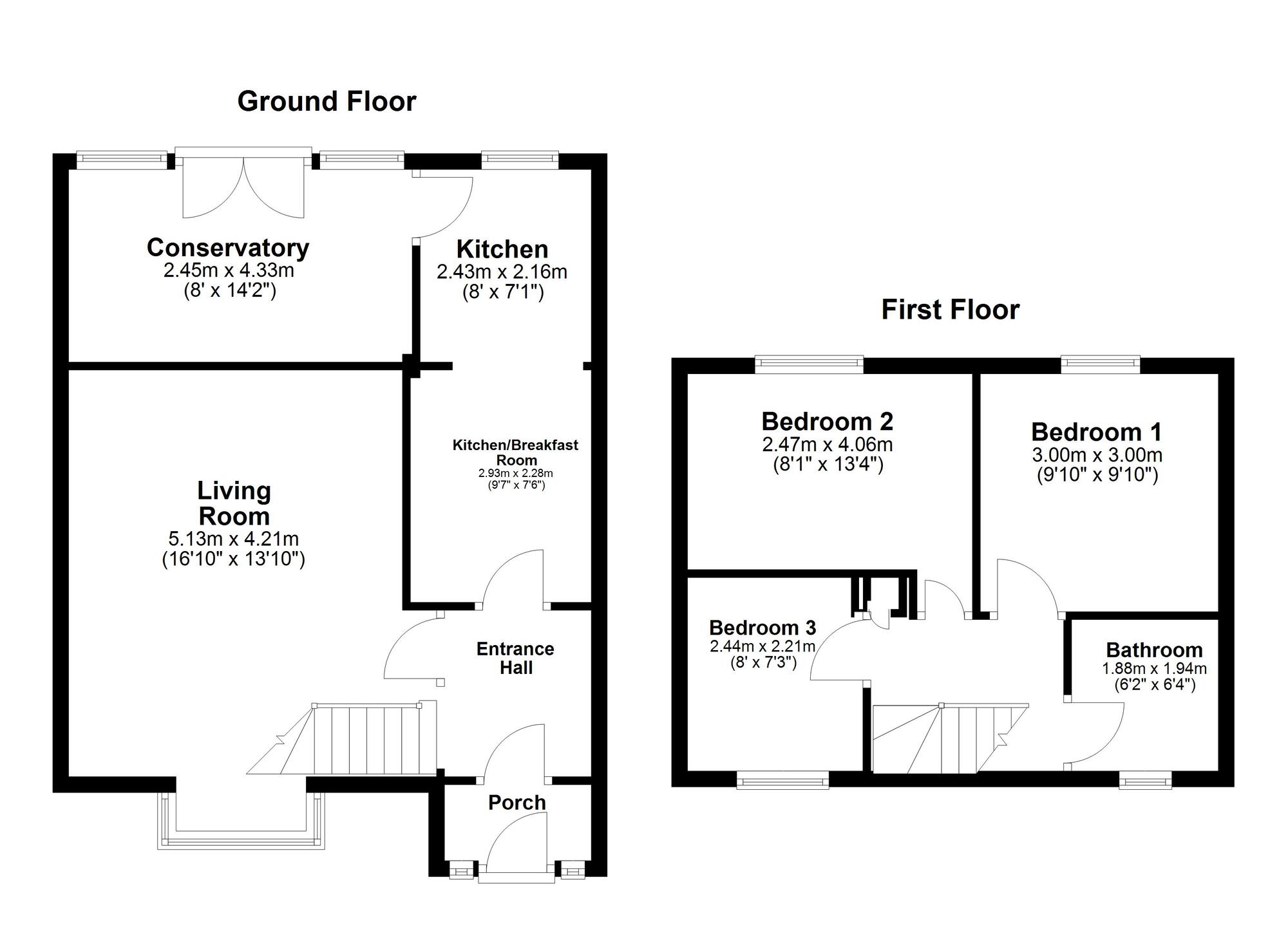 Floorplan of 3 bedroom Detached House for sale, Belsay, Washington, Tyne and Wear, NE38