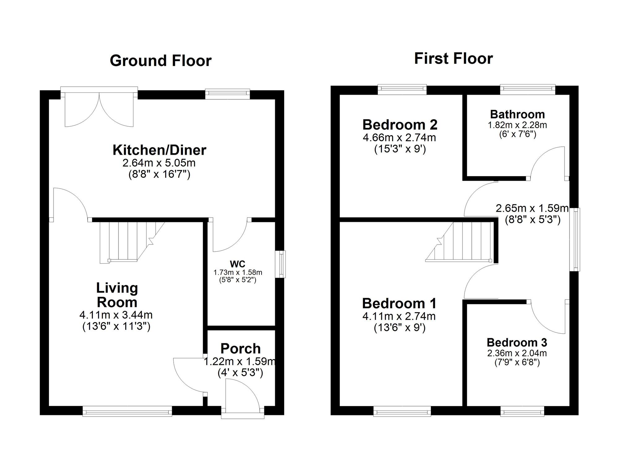 Floorplan of 3 bedroom Semi Detached House for sale, Avebury Drive, Washington, Tyne and Wear, NE38