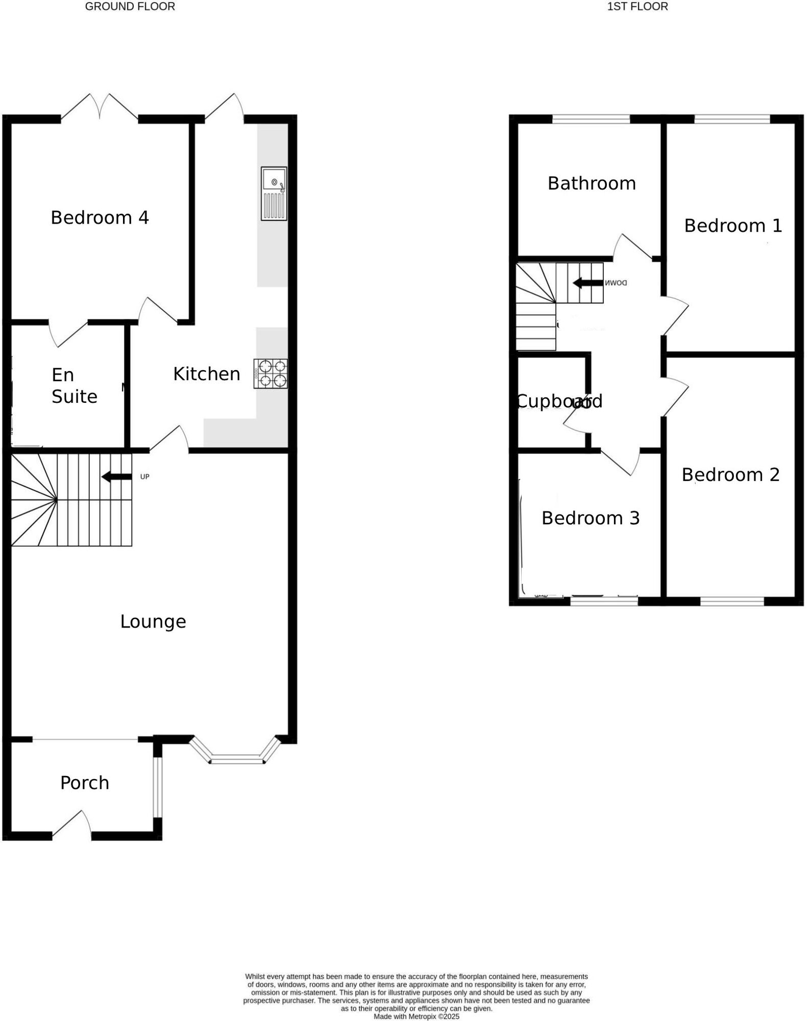 Floorplan of 4 bedroom Mid Terrace House for sale, Sycamore Avenue, Washington, United Kingdom, NE38