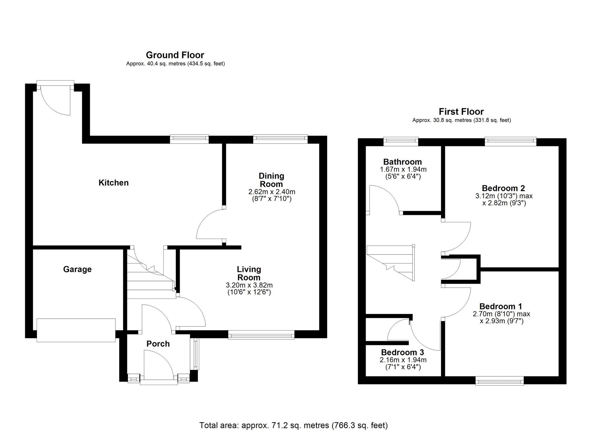 Floorplan of 3 bedroom Semi Detached House for sale, Burnhope Road, Washington, Tyne and Wear, NE38