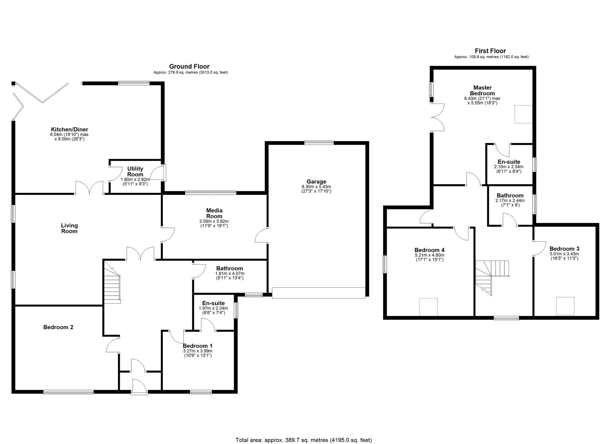 Floorplan of 5 bedroom Detached House for sale, Carnoustie, Washington, Tyne and Wear, NE37