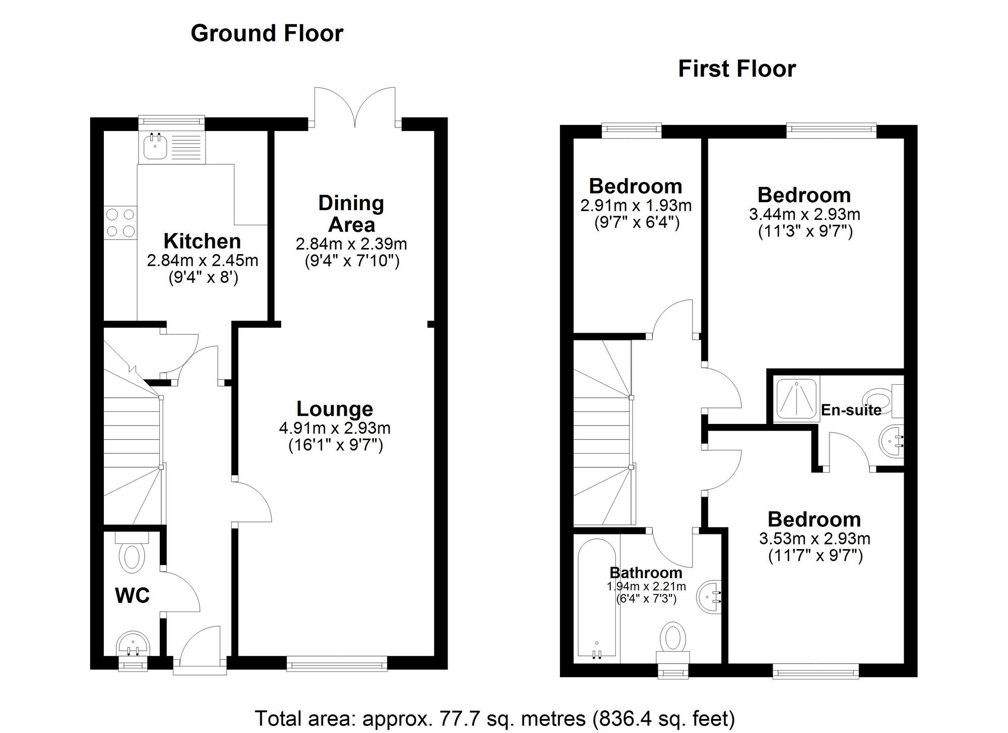 Floorplan of 3 bedroom End Terrace House for sale, Teal Farm Way, Washington, Tyne and Wear, NE38