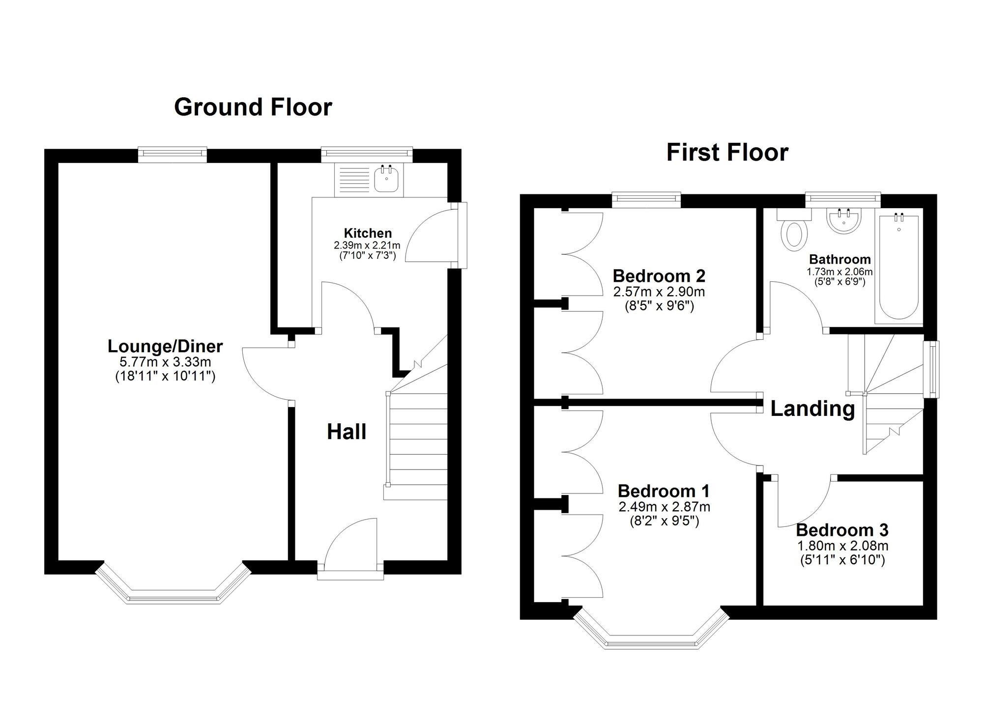 Floorplan of 3 bedroom Semi Detached House for sale, North Hall Road, Sunderland, Tyne and Wear, SR4