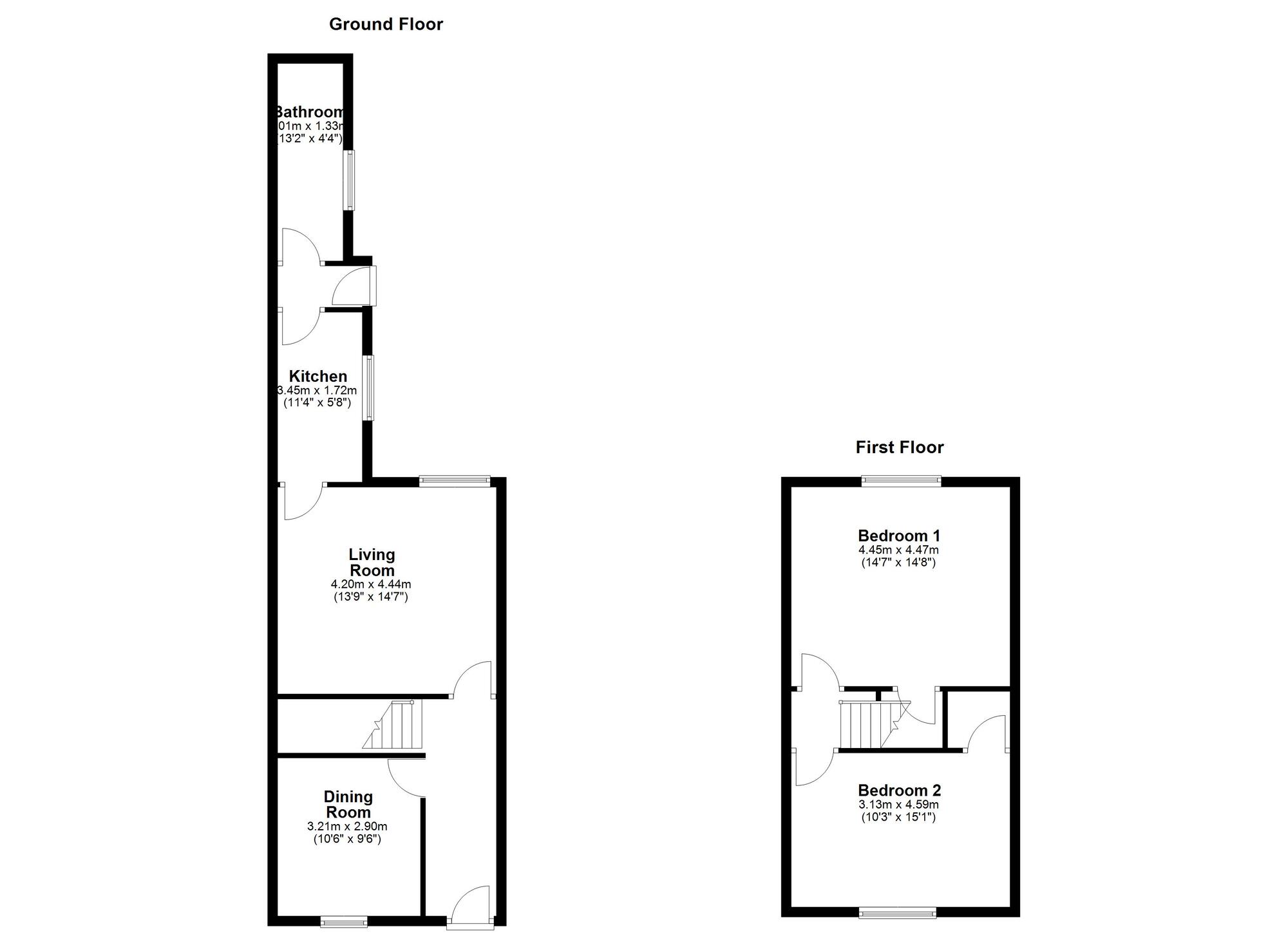 Floorplan of 2 bedroom Semi Detached House for sale, Shafto Terrace, Washington, Tyne and Wear, NE37