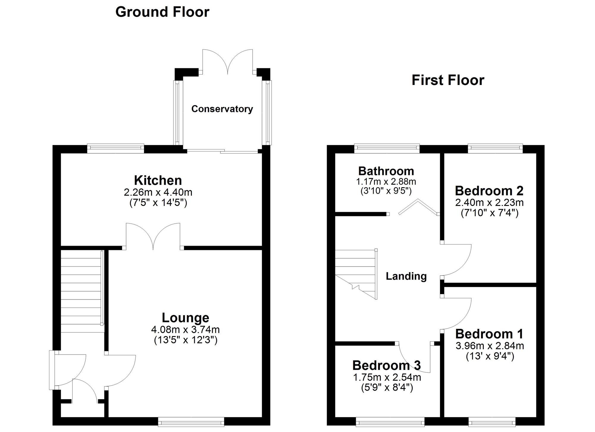 Floorplan of 3 bedroom End Terrace House for sale, Hedgeley Road, Hebburn, Tyne and Wear, NE31