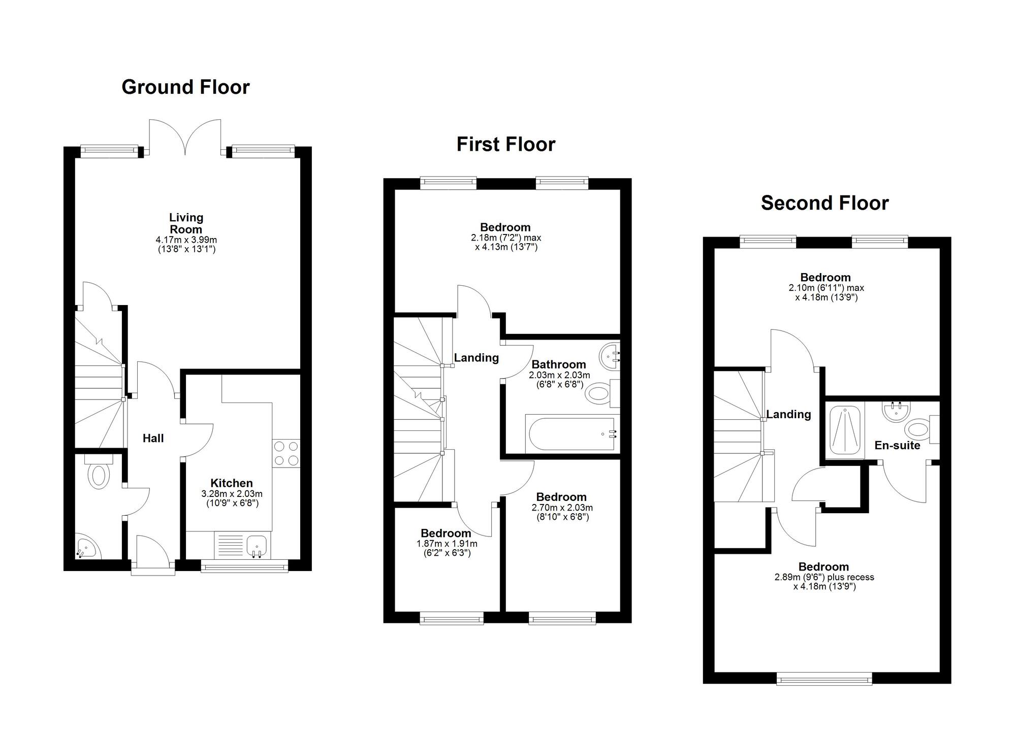 Floorplan of 5 bedroom Mid Terrace House for sale, Rushmore Grange, Washington, Tyne and Wear, NE38