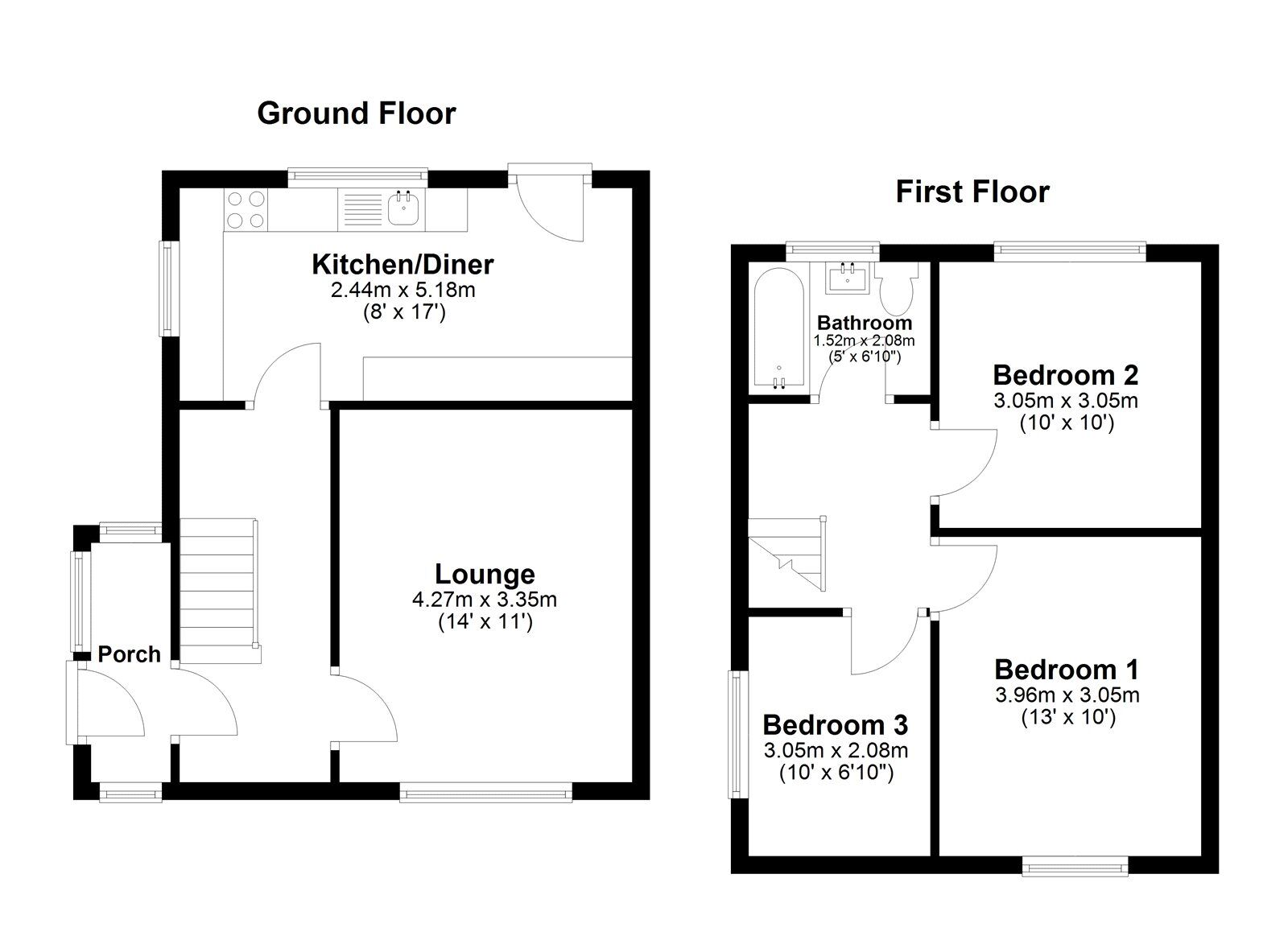 Floorplan of 3 bedroom Semi Detached House for sale, Bayswater Avenue, Sunderland, Tyne and Wear, SR5