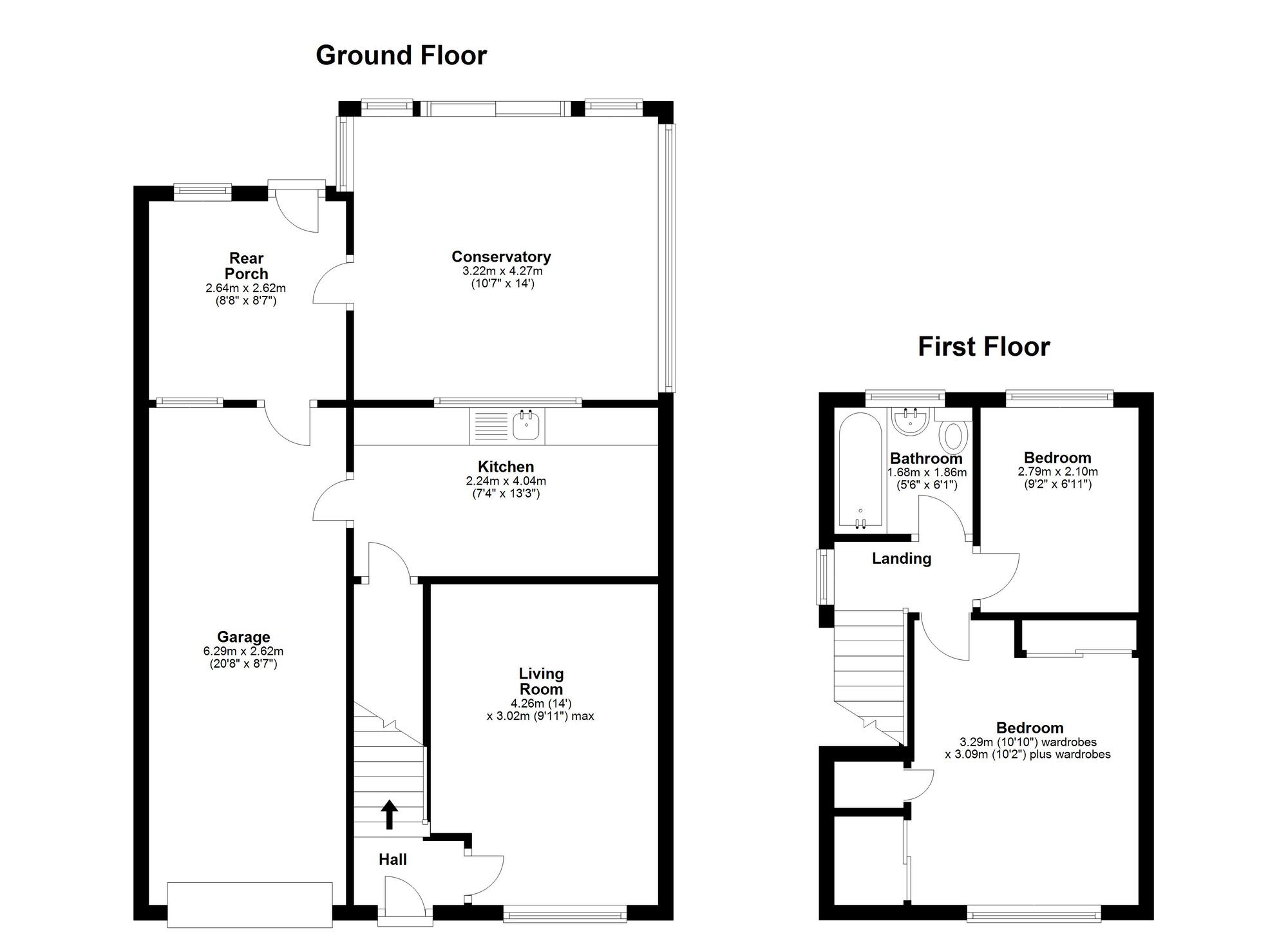Floorplan of 2 bedroom Semi Detached House for sale, Sheridan Green, Washington, Tyne and Wear, NE38