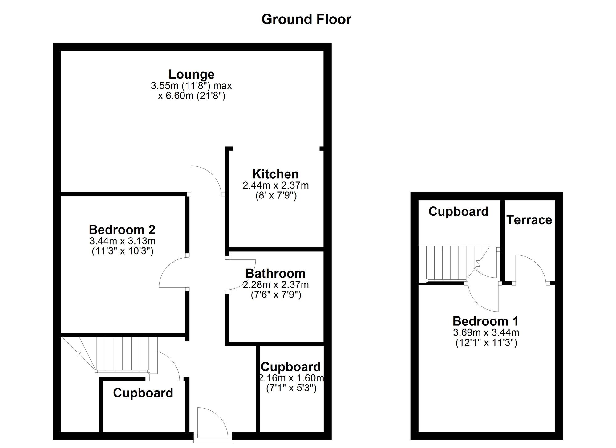 Floorplan of 2 bedroom Flat for sale, Lomond Close, Washington, Tyne and Wear, NE38